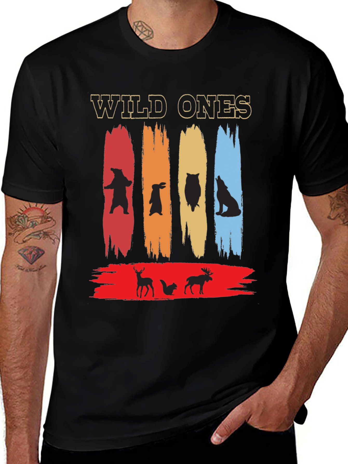 Variant 14 of Wild Ones Animal Graphic Tee - Nature Inspired Design