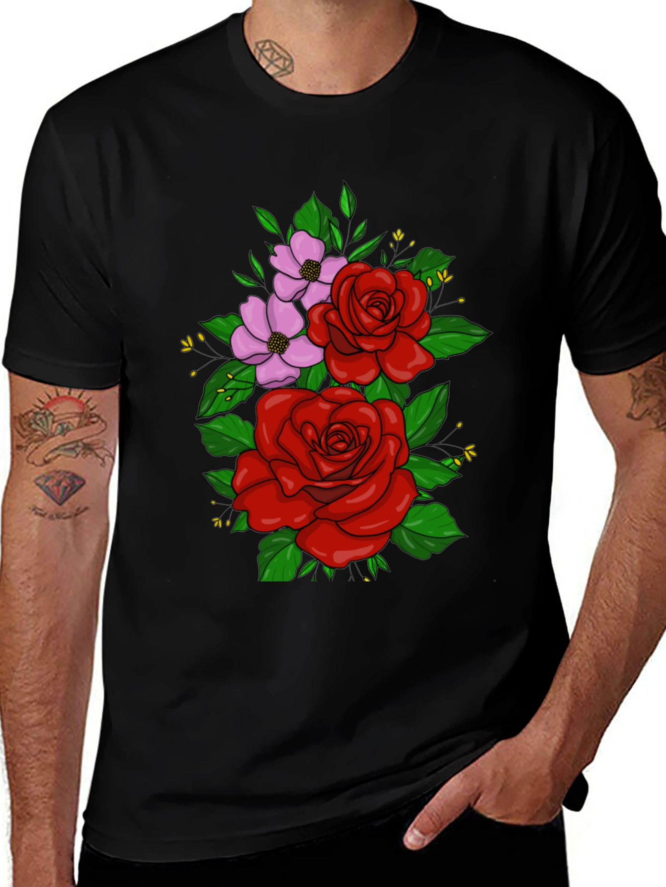 Floral T-Shirt: Roses and Blossoms Tee