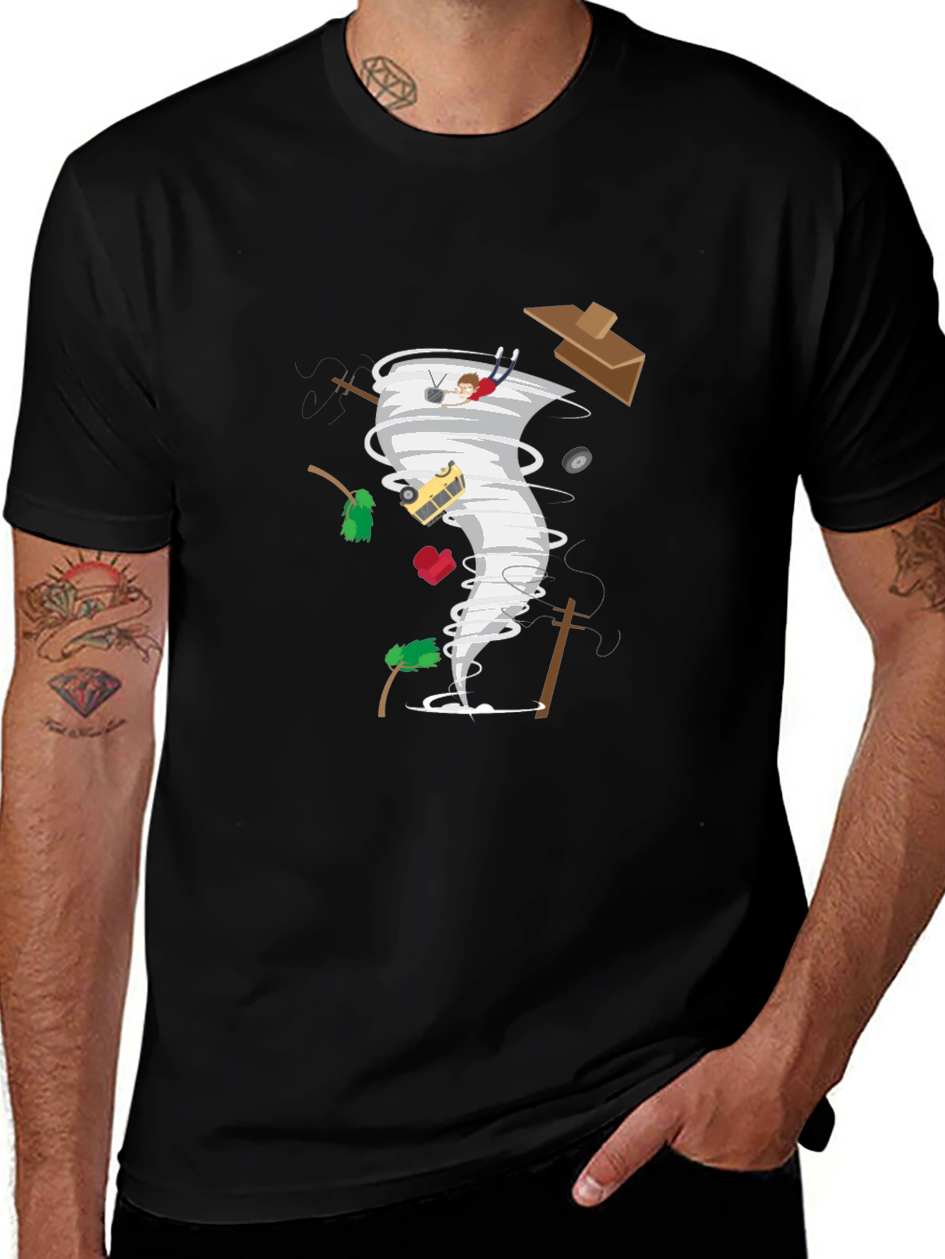 Variant 8 of Tornado Cartoon T-Shirt - Fun Graphic Tee