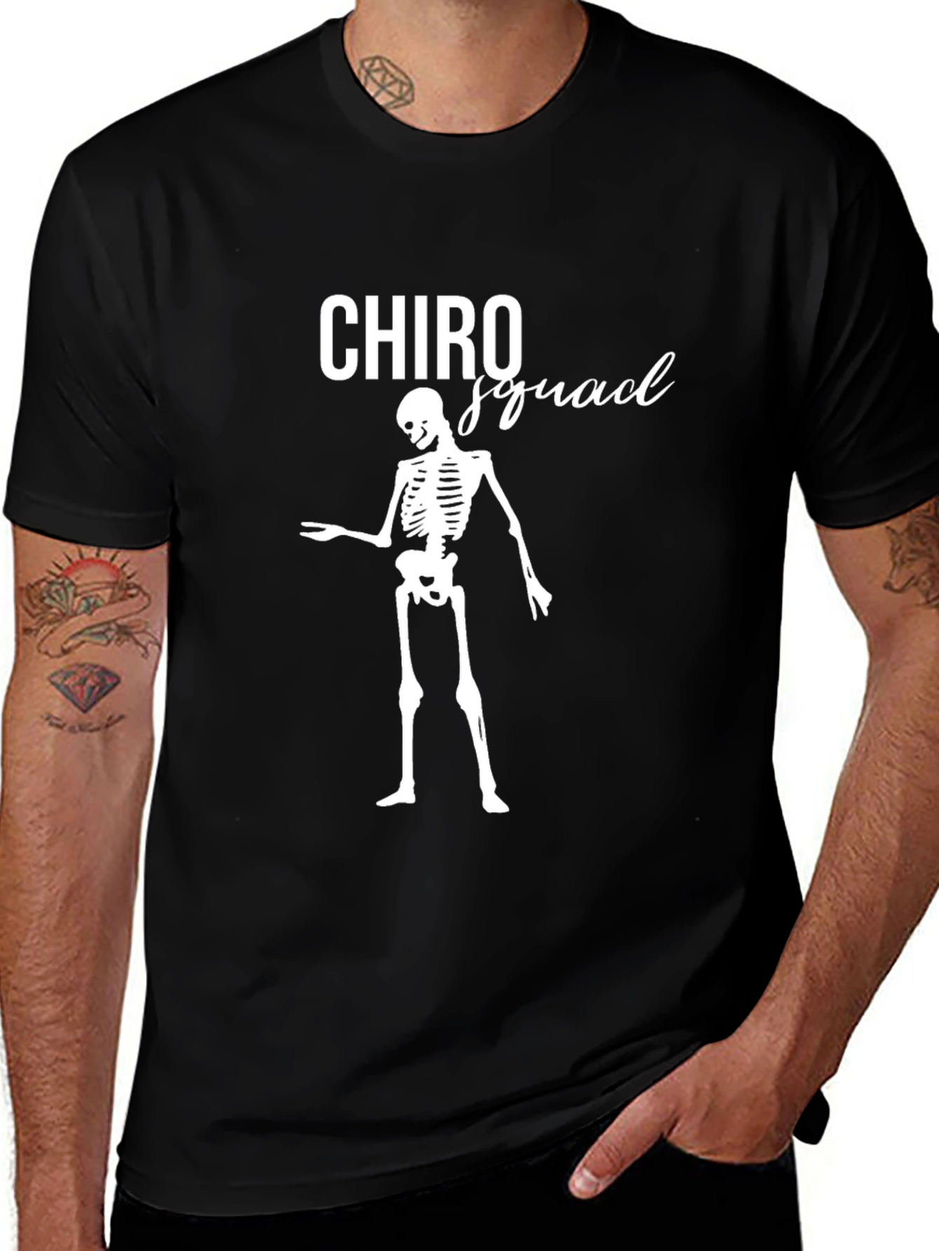 Variant 30 of Chiro Squad Skeleton Graphic Tee - Black