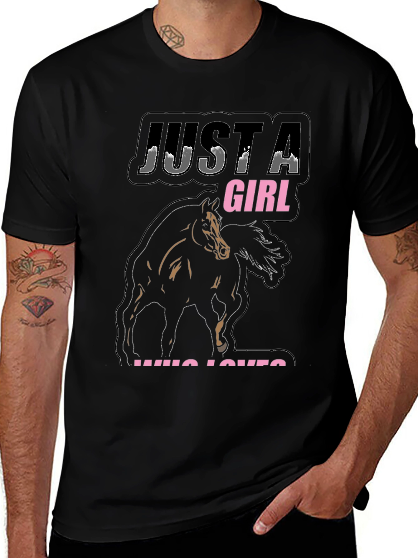 Variant 21 of Just A Girl Who Loves Horses Graphic Tee