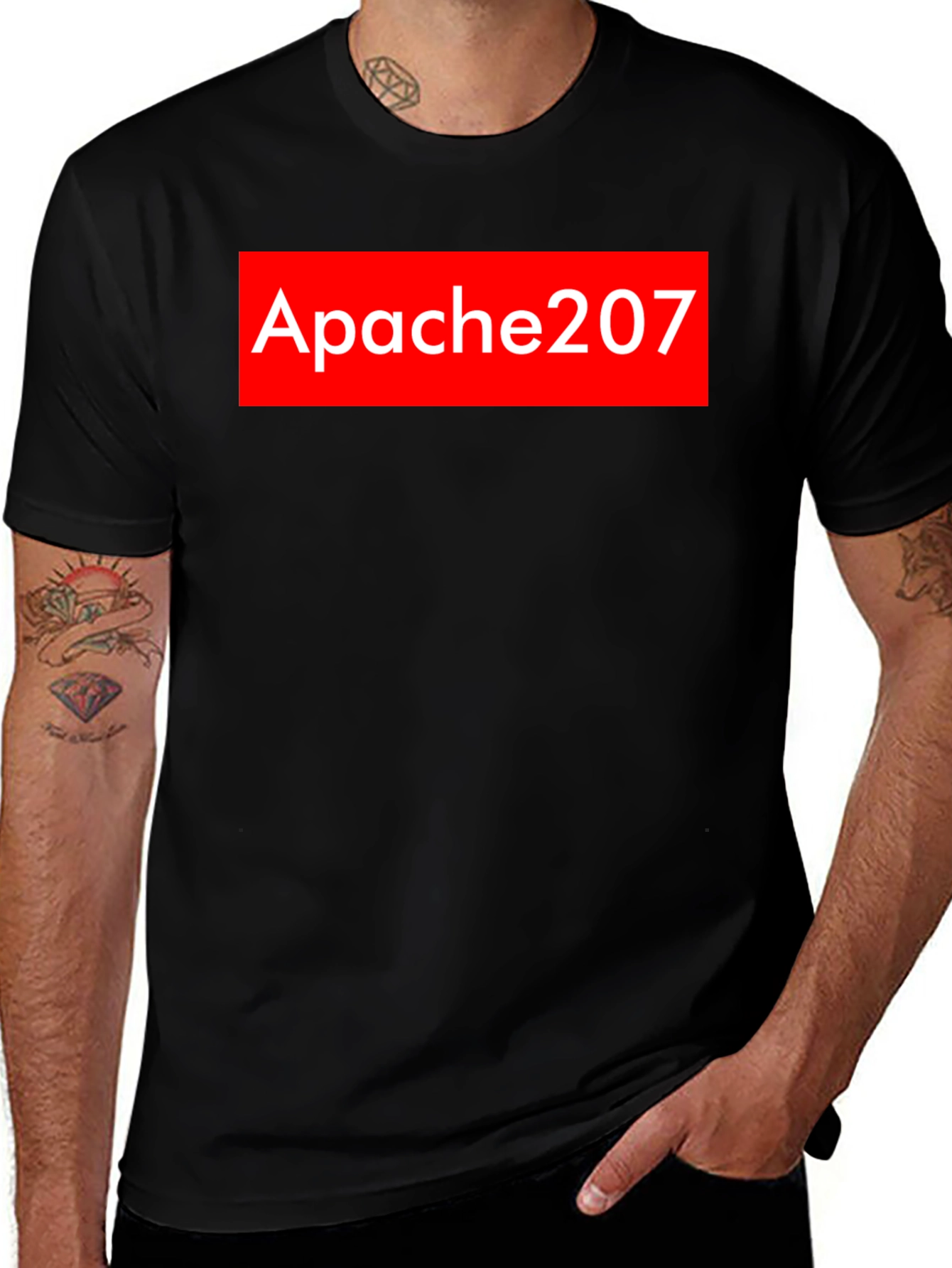 Variant 23 of Apache207 Graphic Tee - Black