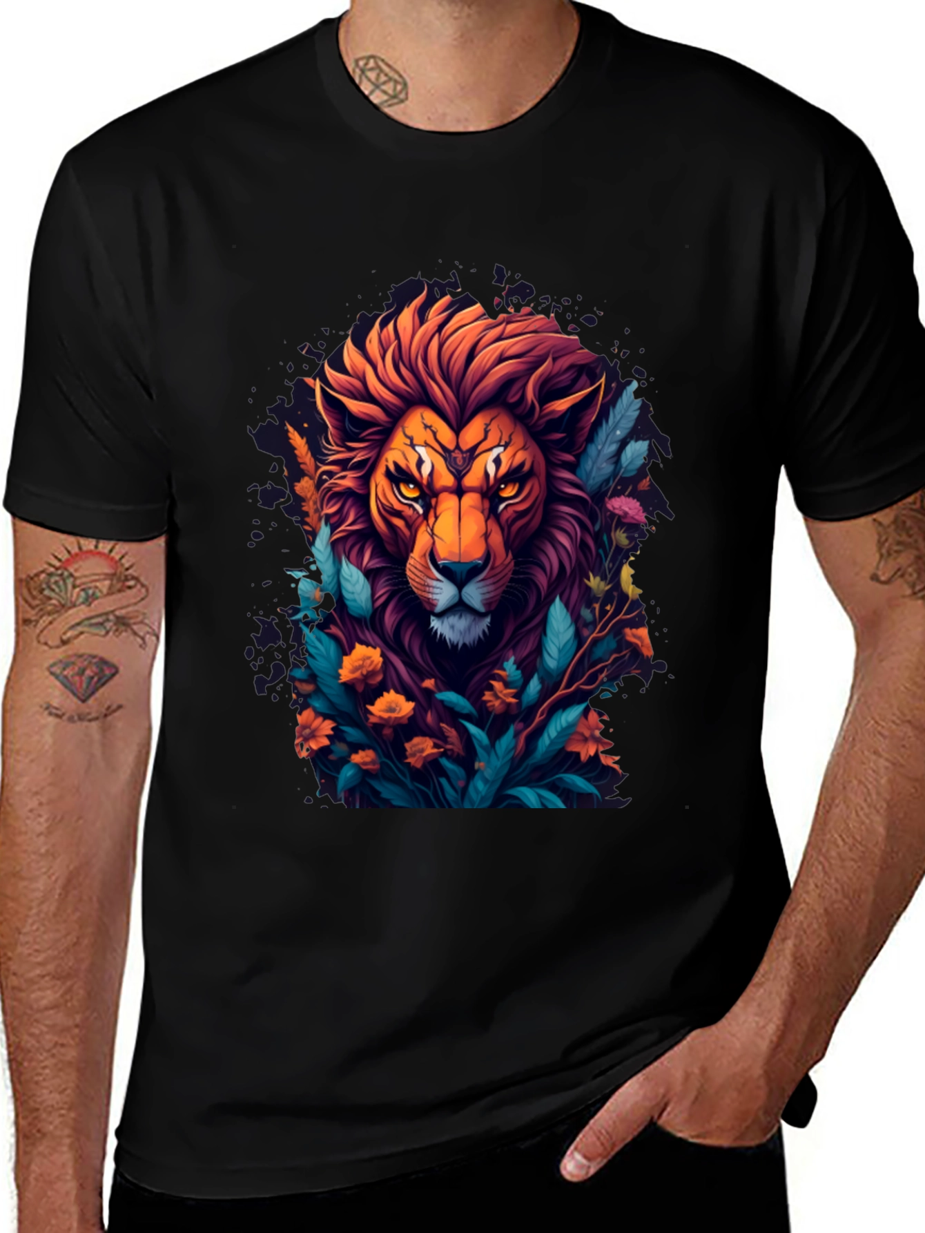 Variant 18 of Lion King Graphic Tee - Men's Black T-Shirt