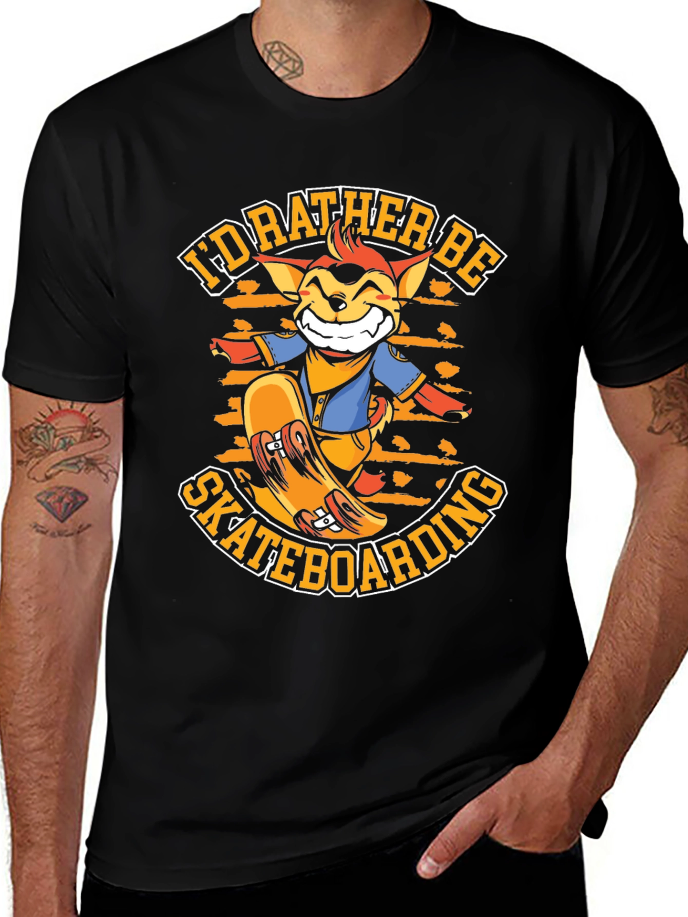 Variant 26 of I'd Rather Be Skateboarding Graphic T-Shirt