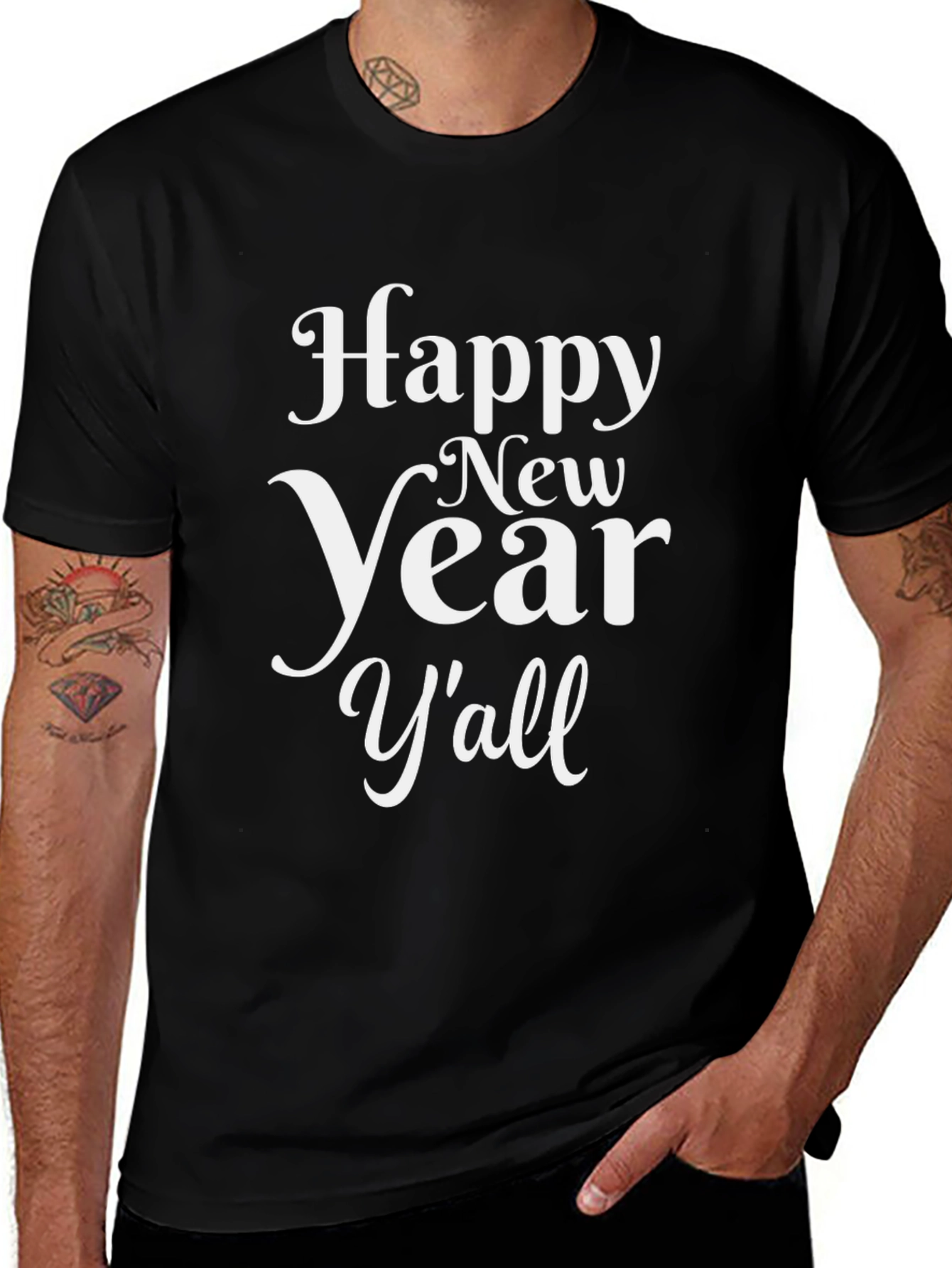 Variant 19 of Happy New Year Y'all Graphic Tee