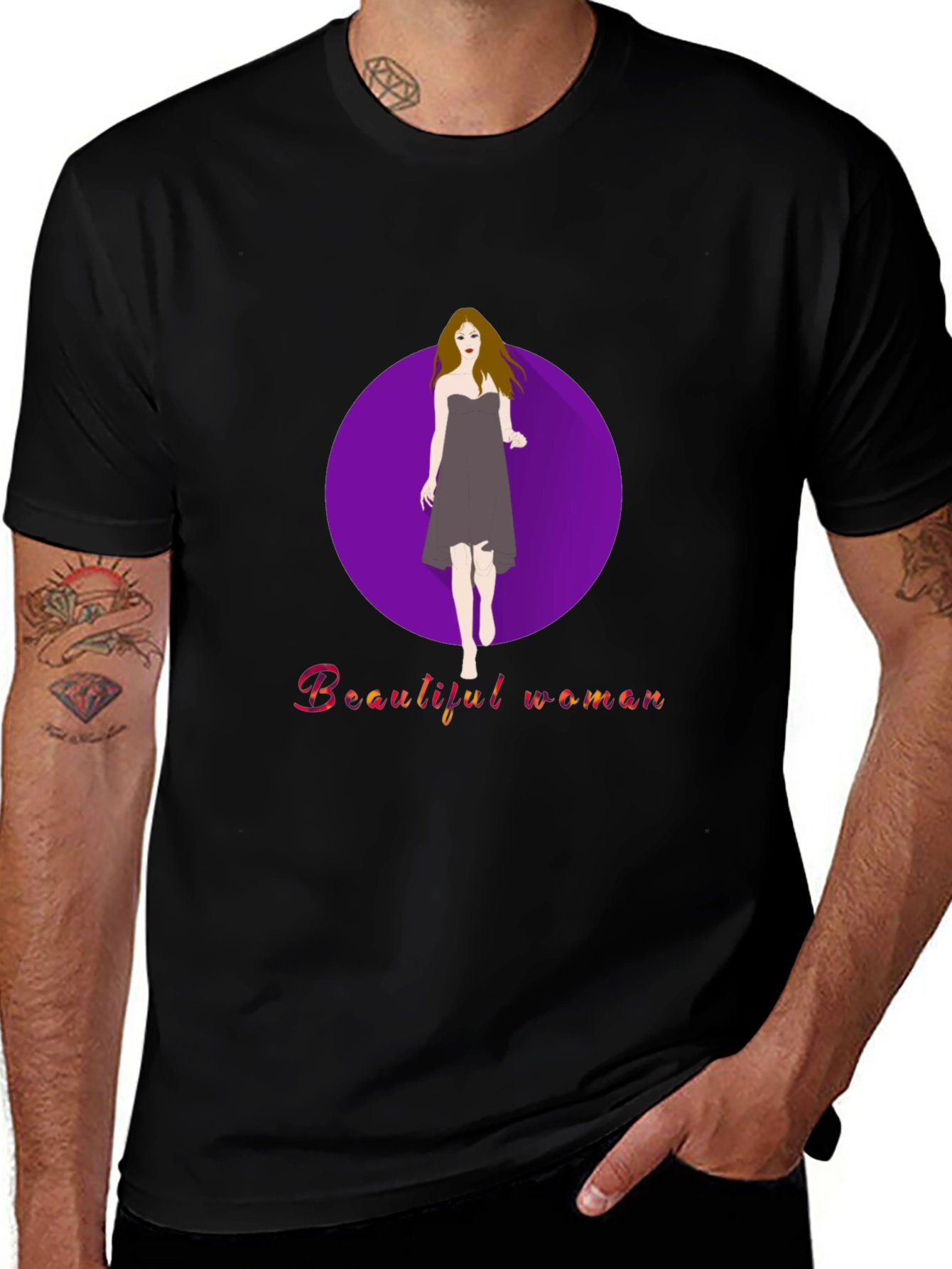 Variant 16 of Stylish Graphic Tee - "Beautiful Woman" Design