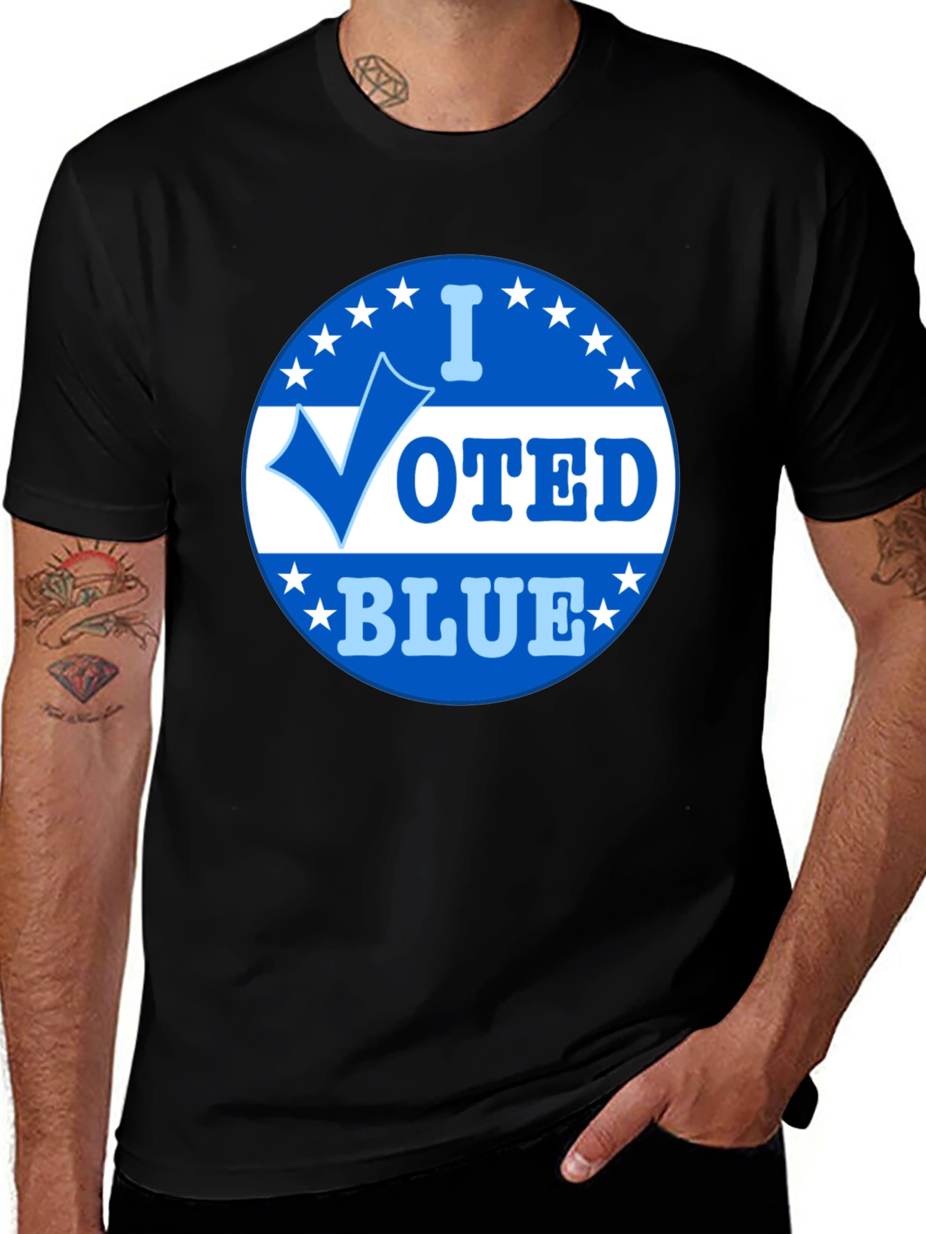 I Voted Blue Graphic T-Shirt