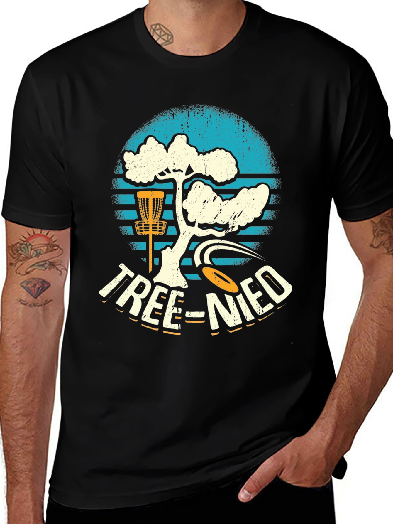 Variant 15 of Tree-Nied Disc Golf T-Shirt - Funny Graphic Tee