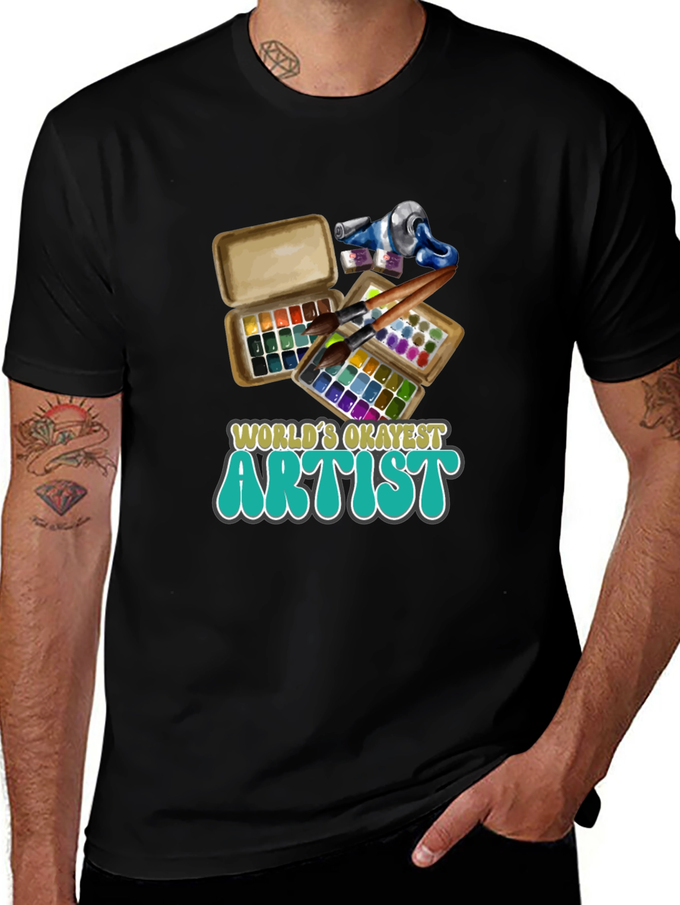 Variant 11 of World's Okayest Artist T-Shirt - Creative Gift