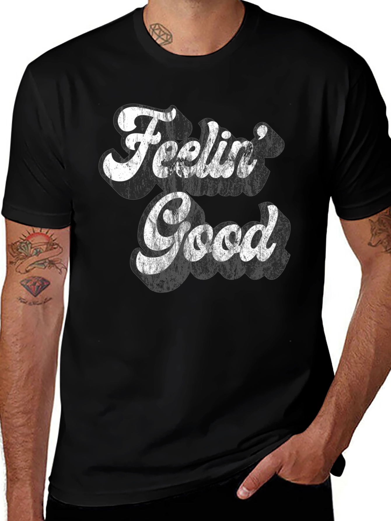 Variant 4 of Feelin' Good Retro Graphic Tee - Comfort Fit