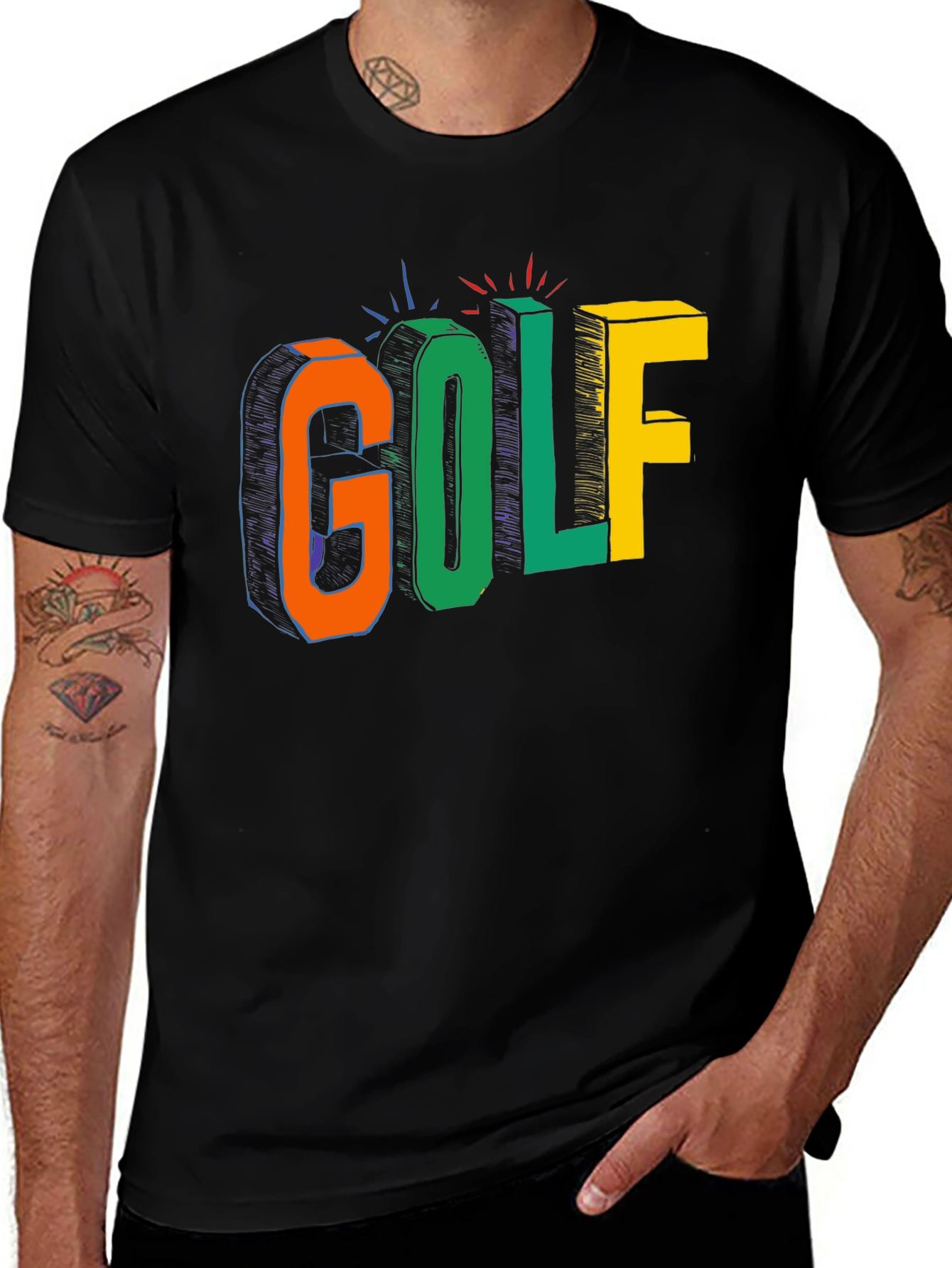 Colorful Golf Graphic T-Shirt