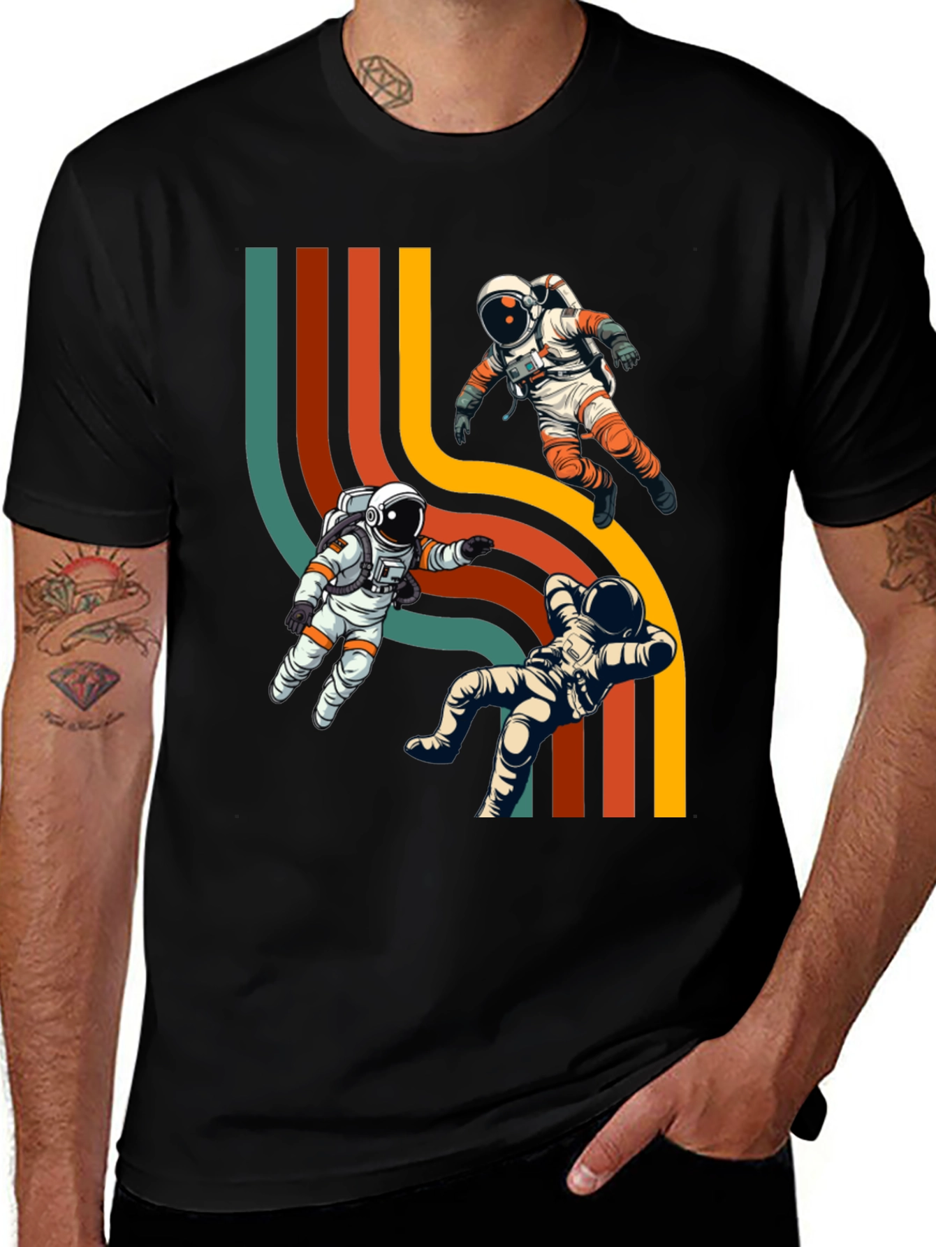 Variant 21 of Retro Astronaut T-Shirt - Space Theme