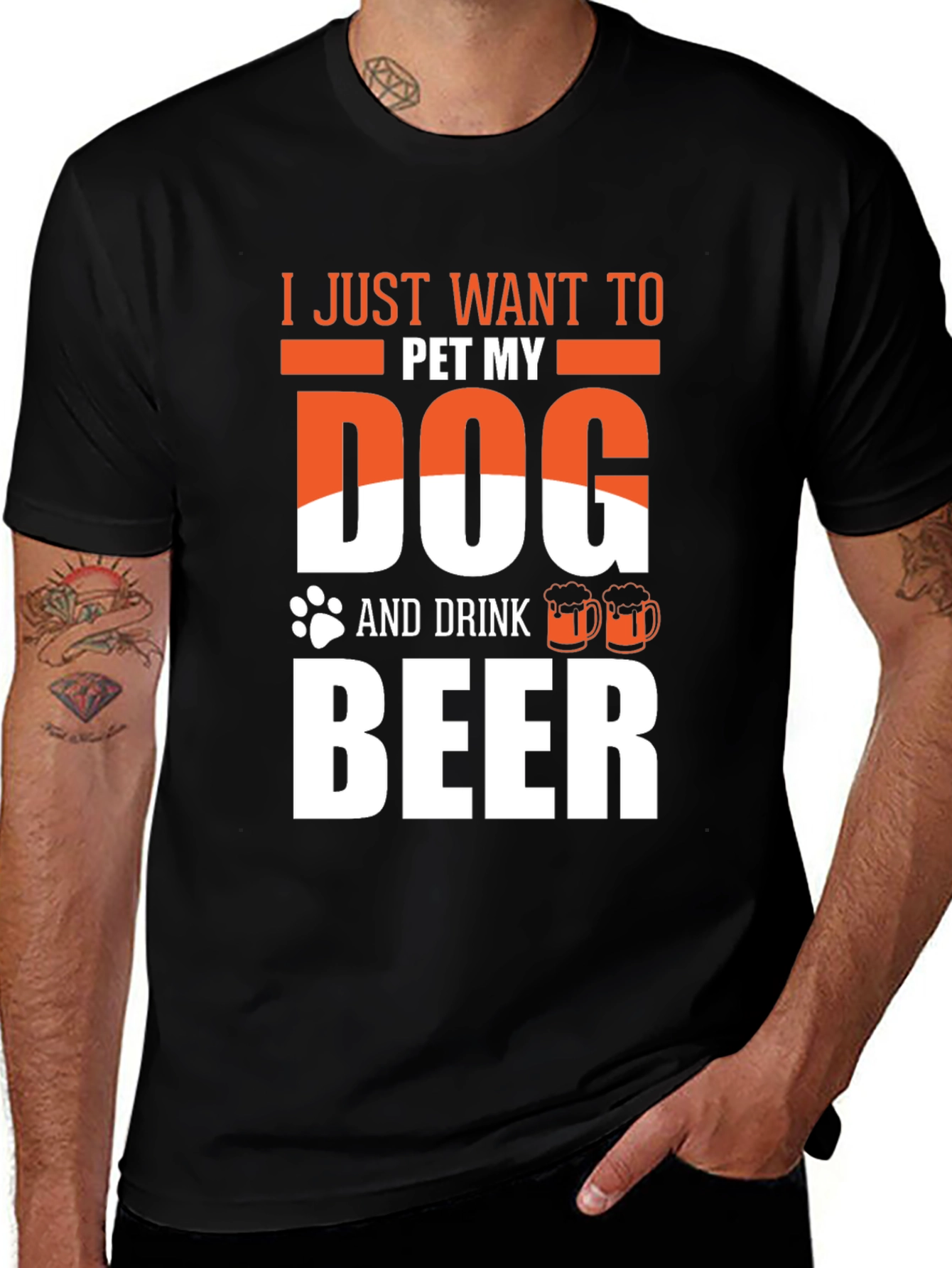 Pet My Dog & Drink Beer T-Shirt