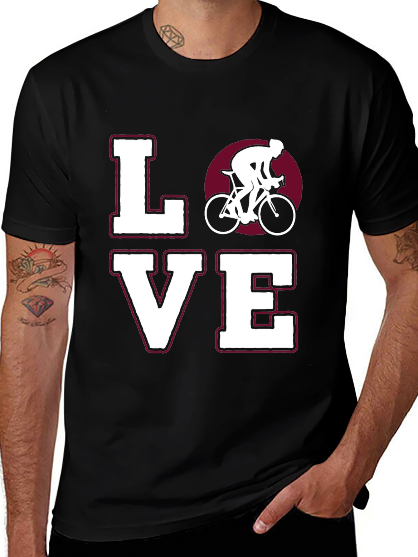 Love Cycling T-Shirt - Black Cotton Tee