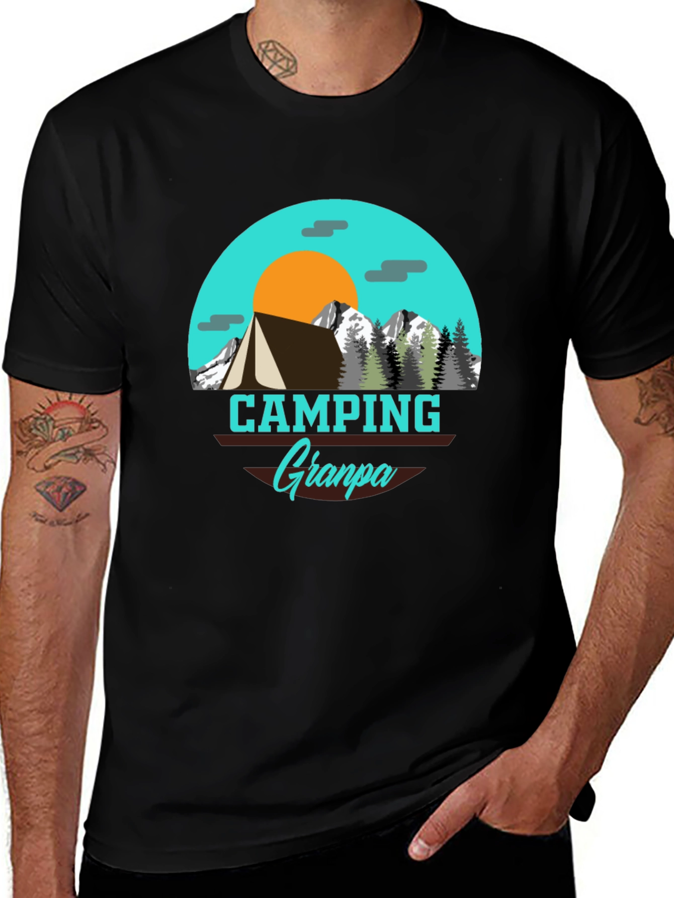 Variant 12 of Camping Grandpa T-Shirt - Adventure Awaits!