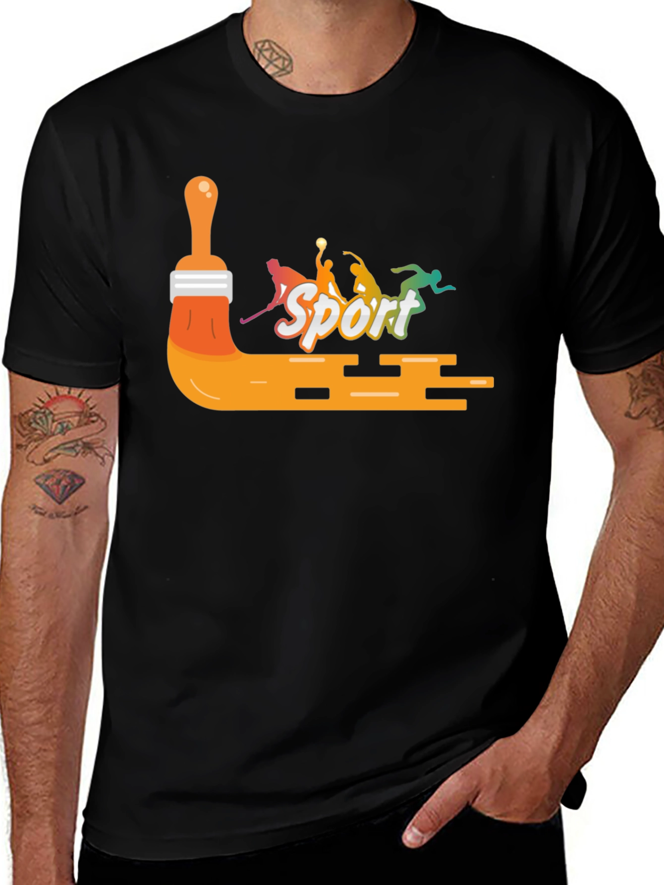 Variant 8 of Sport Paintbrush Tee - Artistic Athlete Apparel