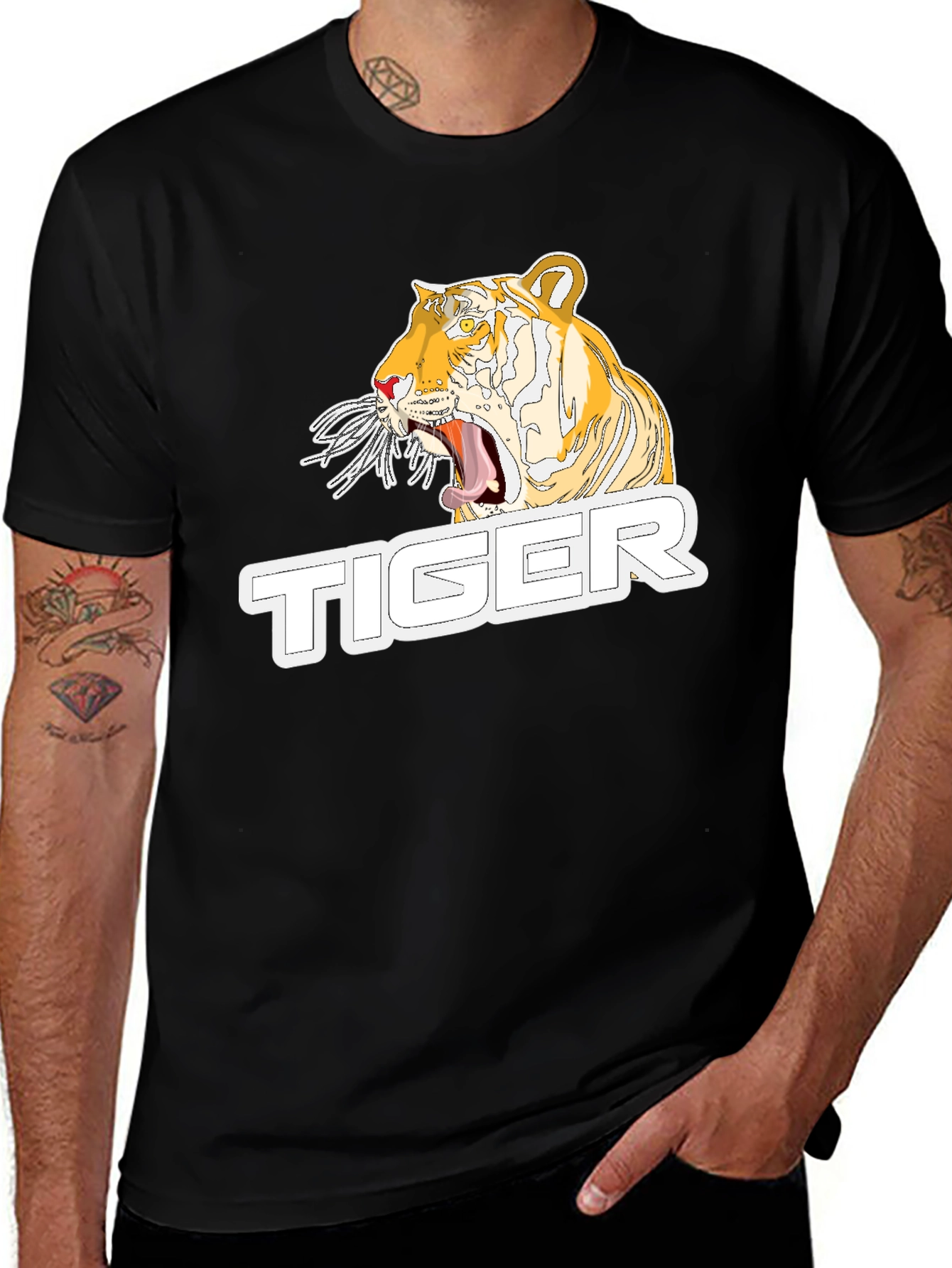 Variant 12 of Roaring Tiger Graphic Tee - Bold Animal Print T-Shirt