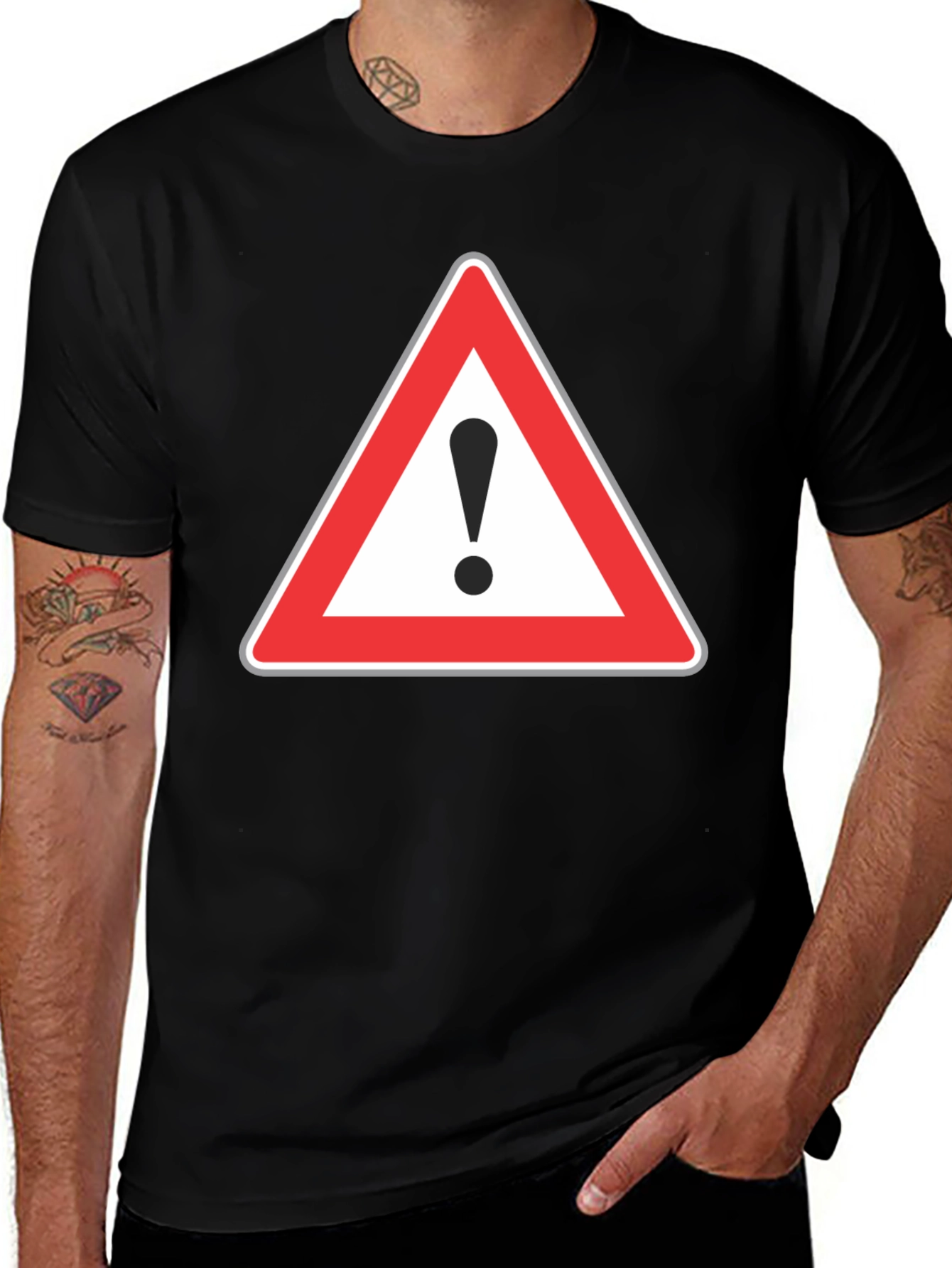Variant 4 of Caution Sign T-Shirt