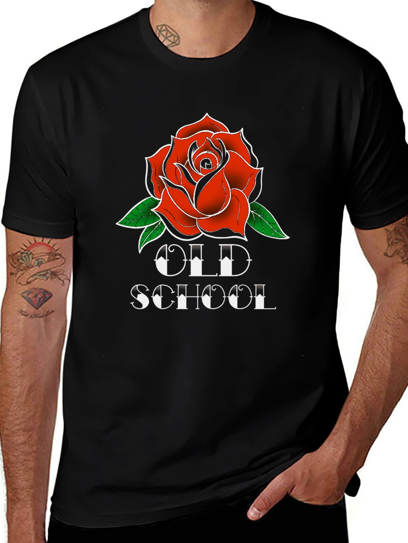 Variant 27 of Old School Rose Graphic Tee