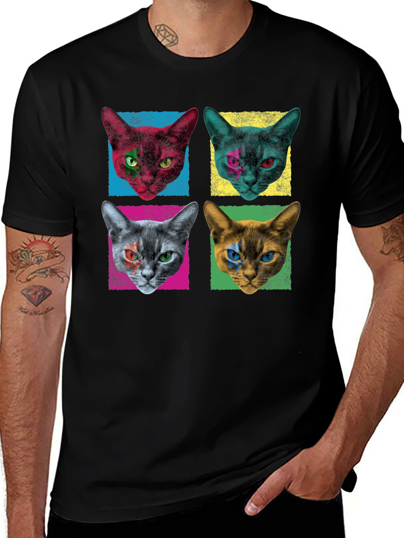 Variant 20 of Pop Art Cats T-Shirt - Unique & Stylish