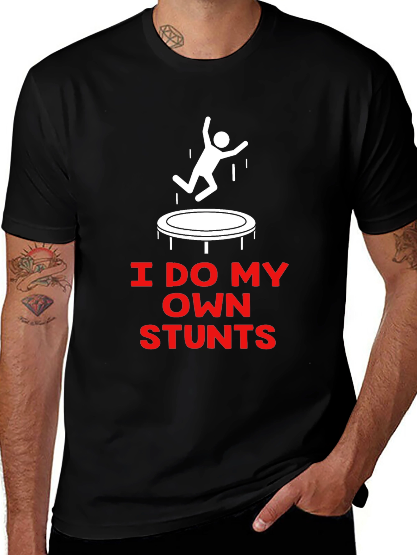 Variant 7 of I Do My Own Stunts Trampoline T-Shirt