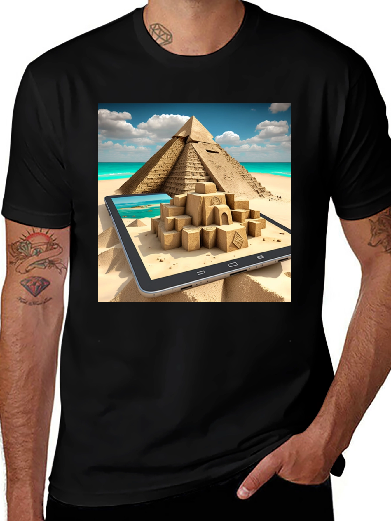 Egypt Pyramid Sandcastle T-Shirt 
