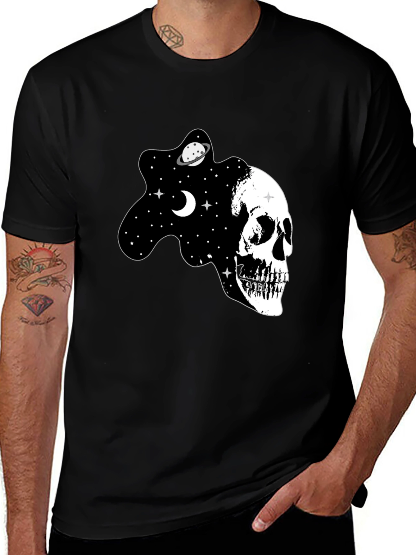 Variant 24 of Skull Space Graphic Tee