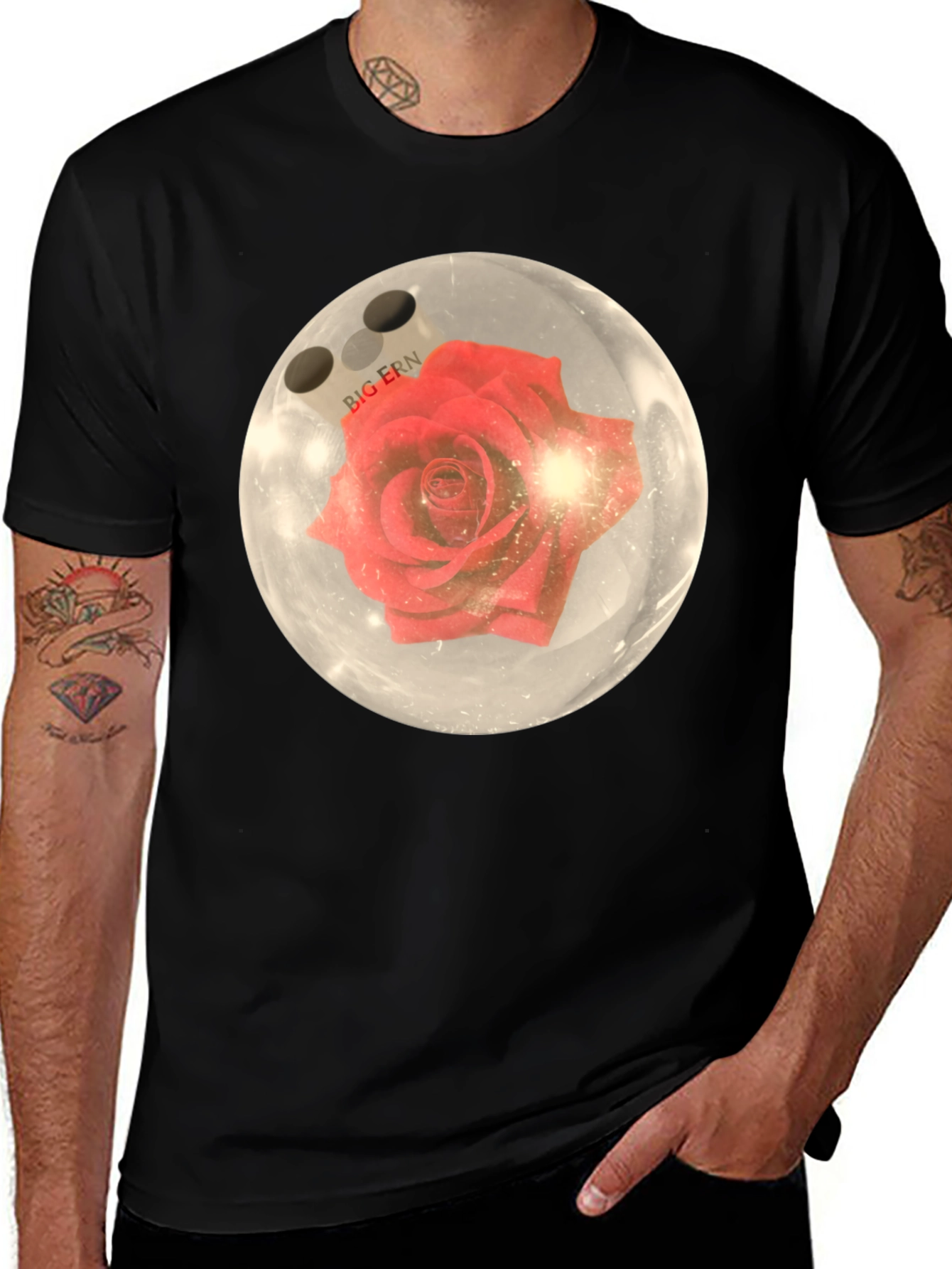 Variant 12 of Bowling Ball Rose Graphic T-Shirt
