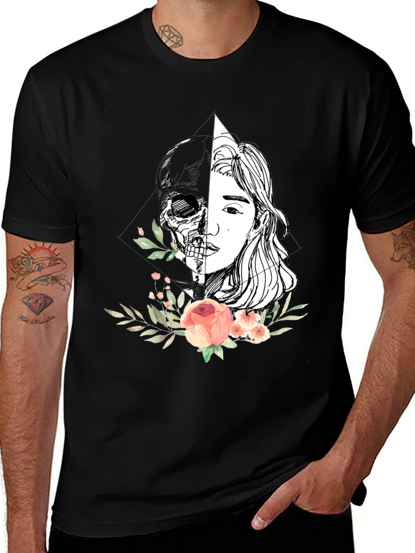 Variant 30 of Skull and Beauty T-Shirt