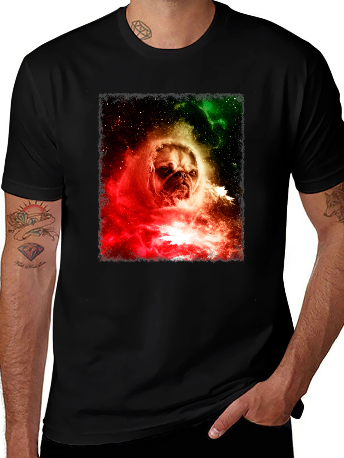 Variant 22 of Galaxy Pug Graphic T-Shirt