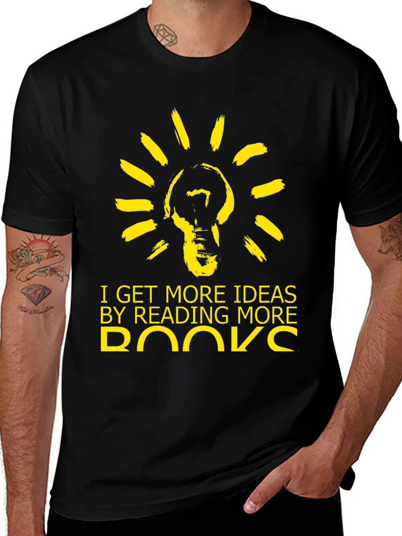 Variant 7 of Reading Ideas Graphic Tee - Black Cotton Blend