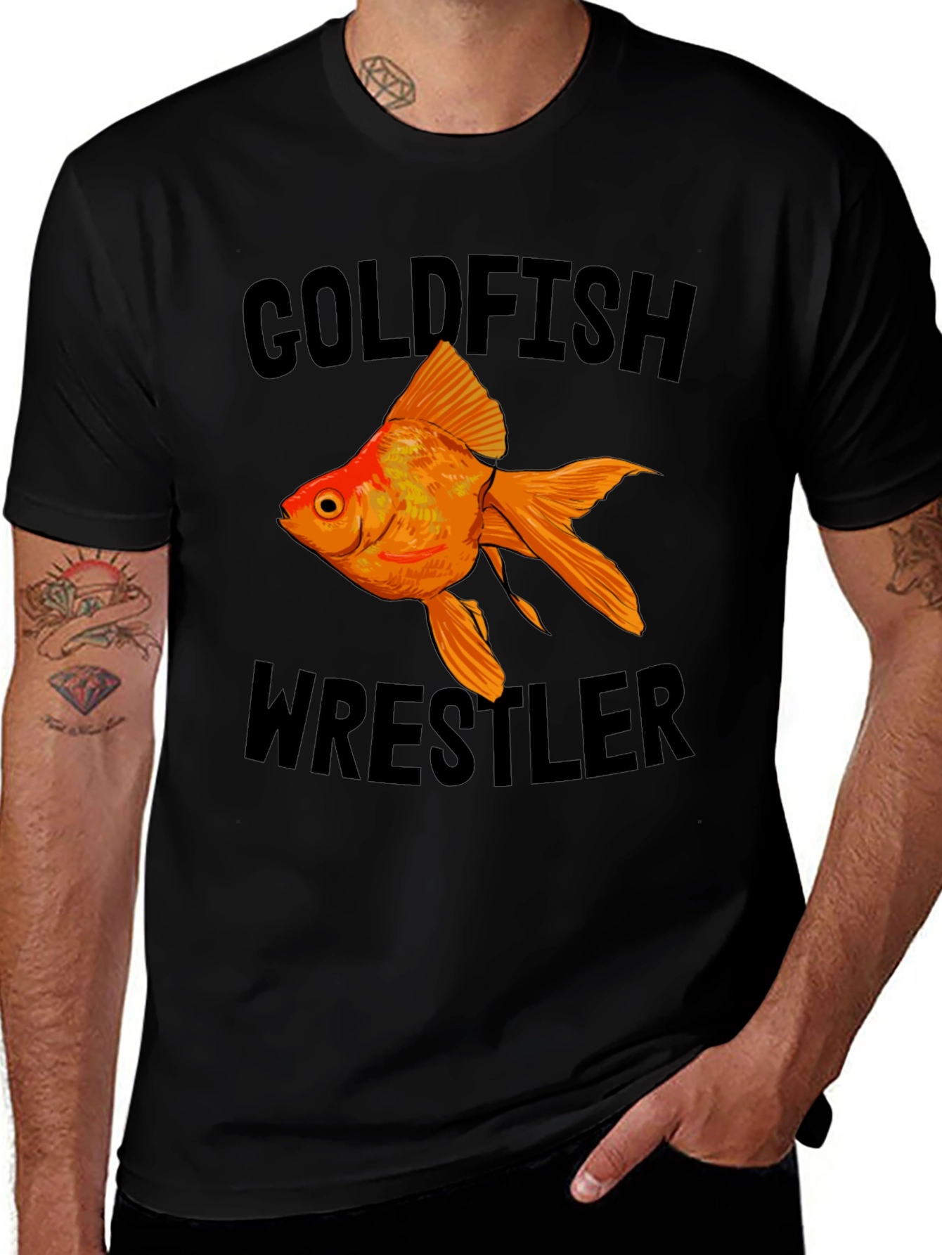 Variant 16 of Goldfish Wrestler Graphic Tee