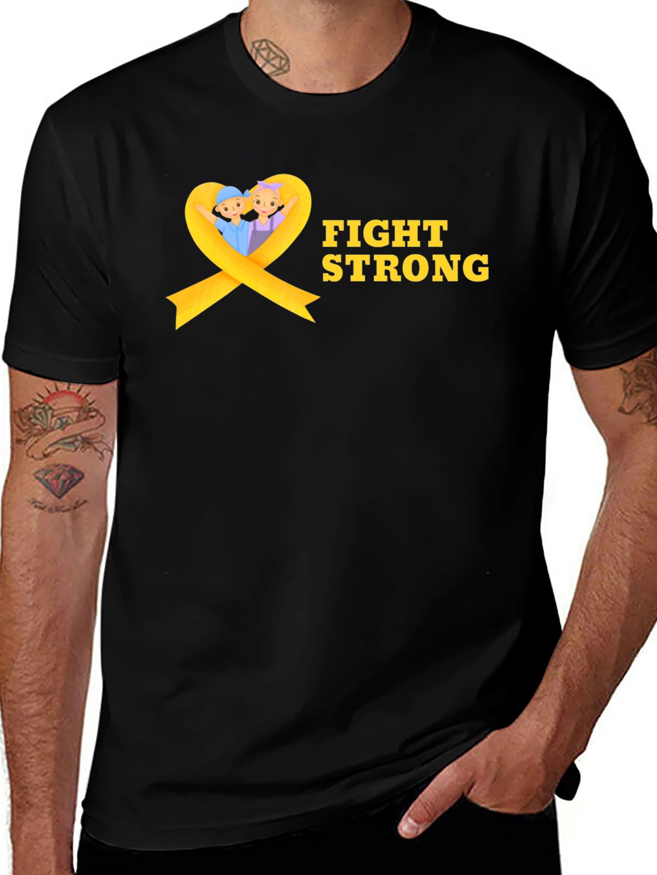 Fight Strong Childhood Cancer Awareness T-Shirt