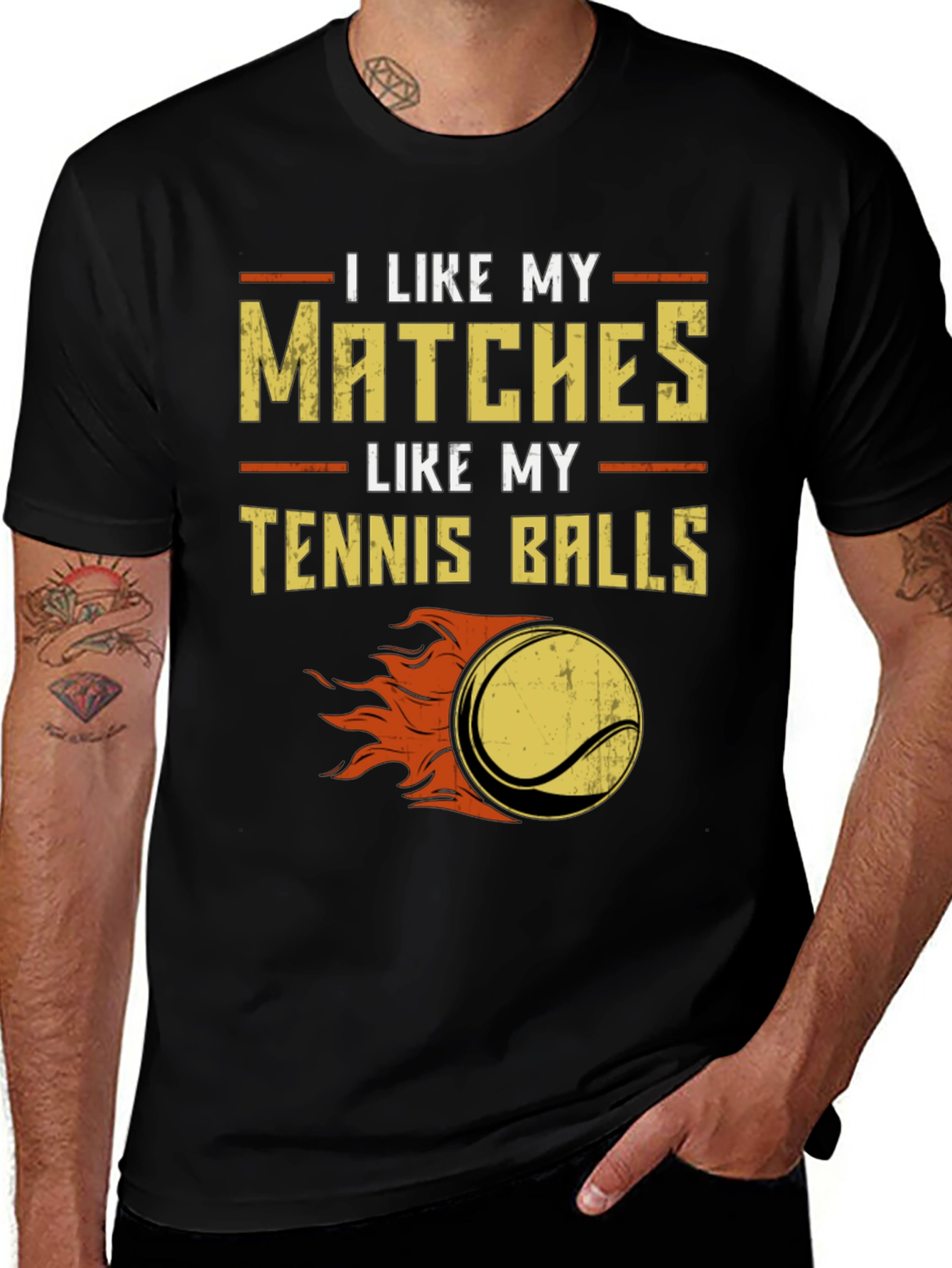 Variant 30 of I Like My Matches Tennis T-Shirt