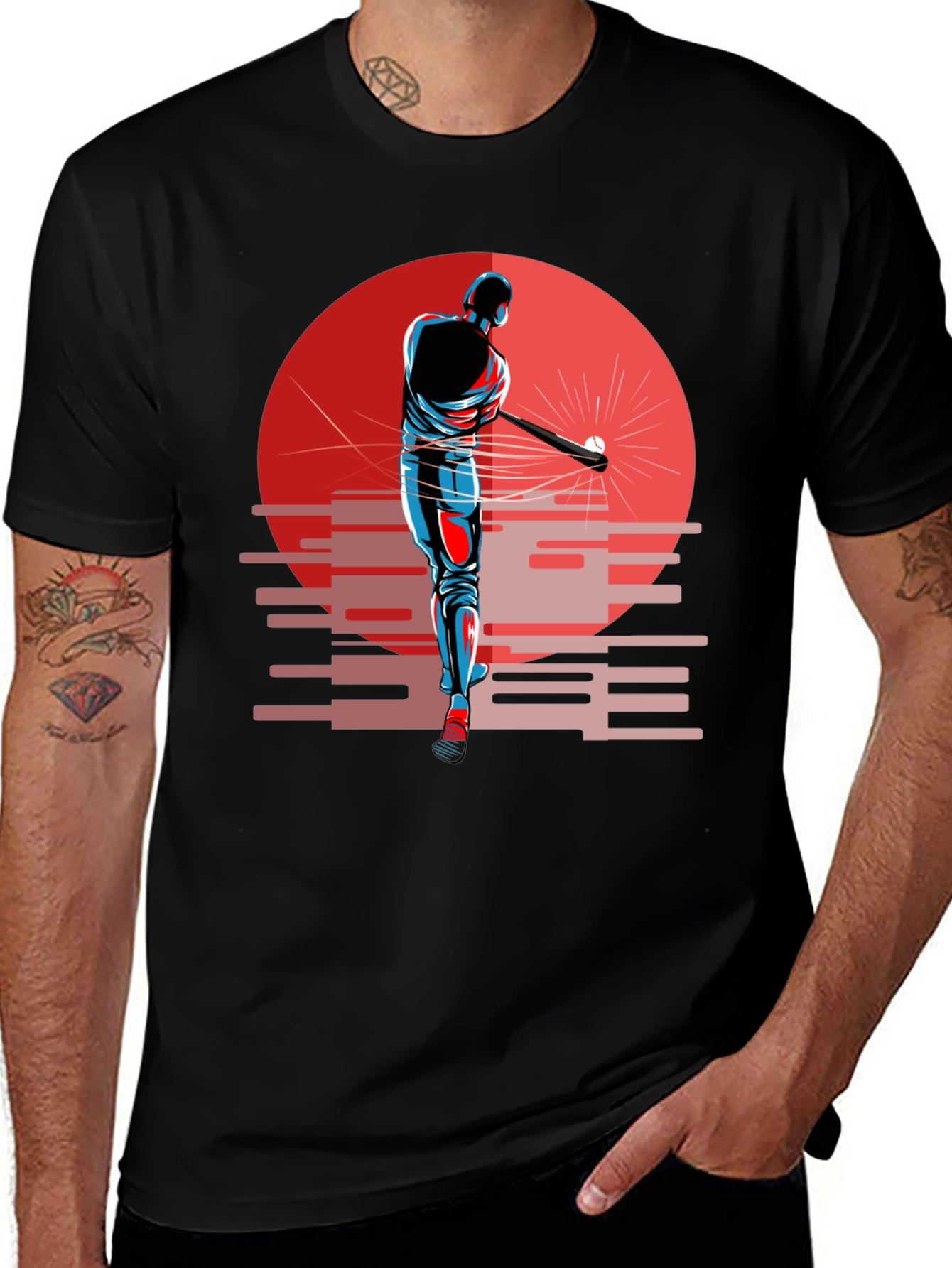 Variant 21 of Baseball Silhouette Graphic Tee