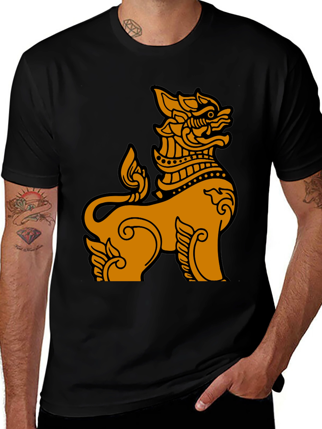 Variant 21 of Thai Lion Graphic Tee - Unique Design