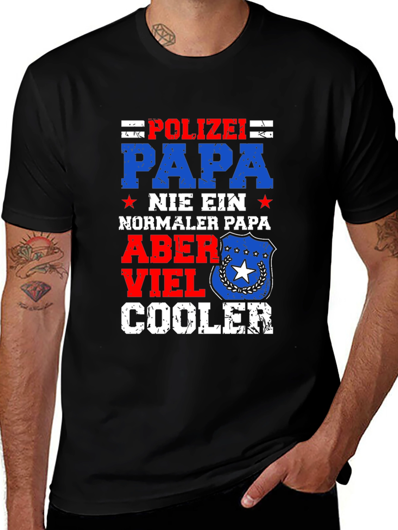 Polizei Papa T-Shirt - Viel Cooler Father's Day Tee