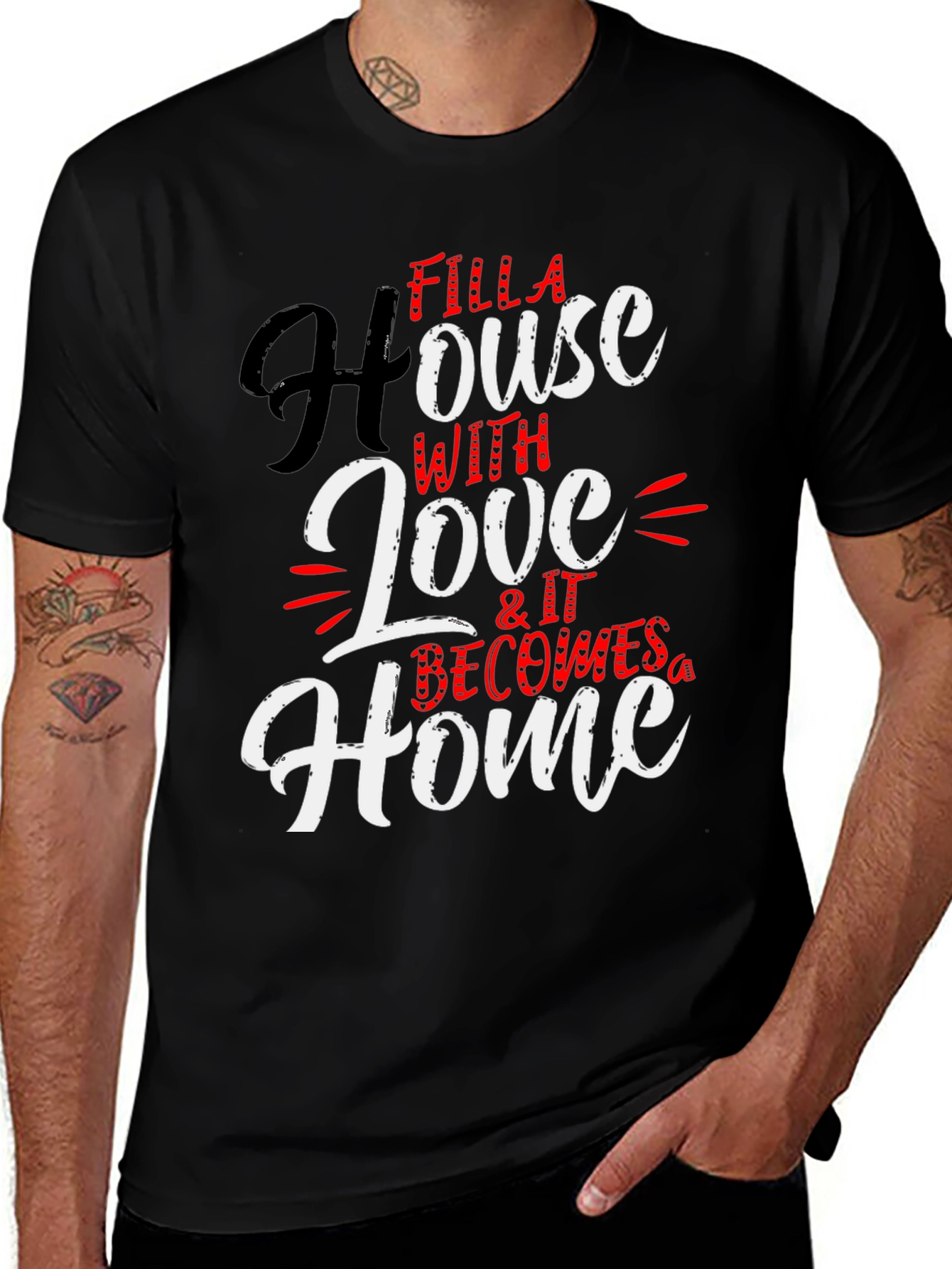 Variant 26 of Filla House with Love Black T-Shirt