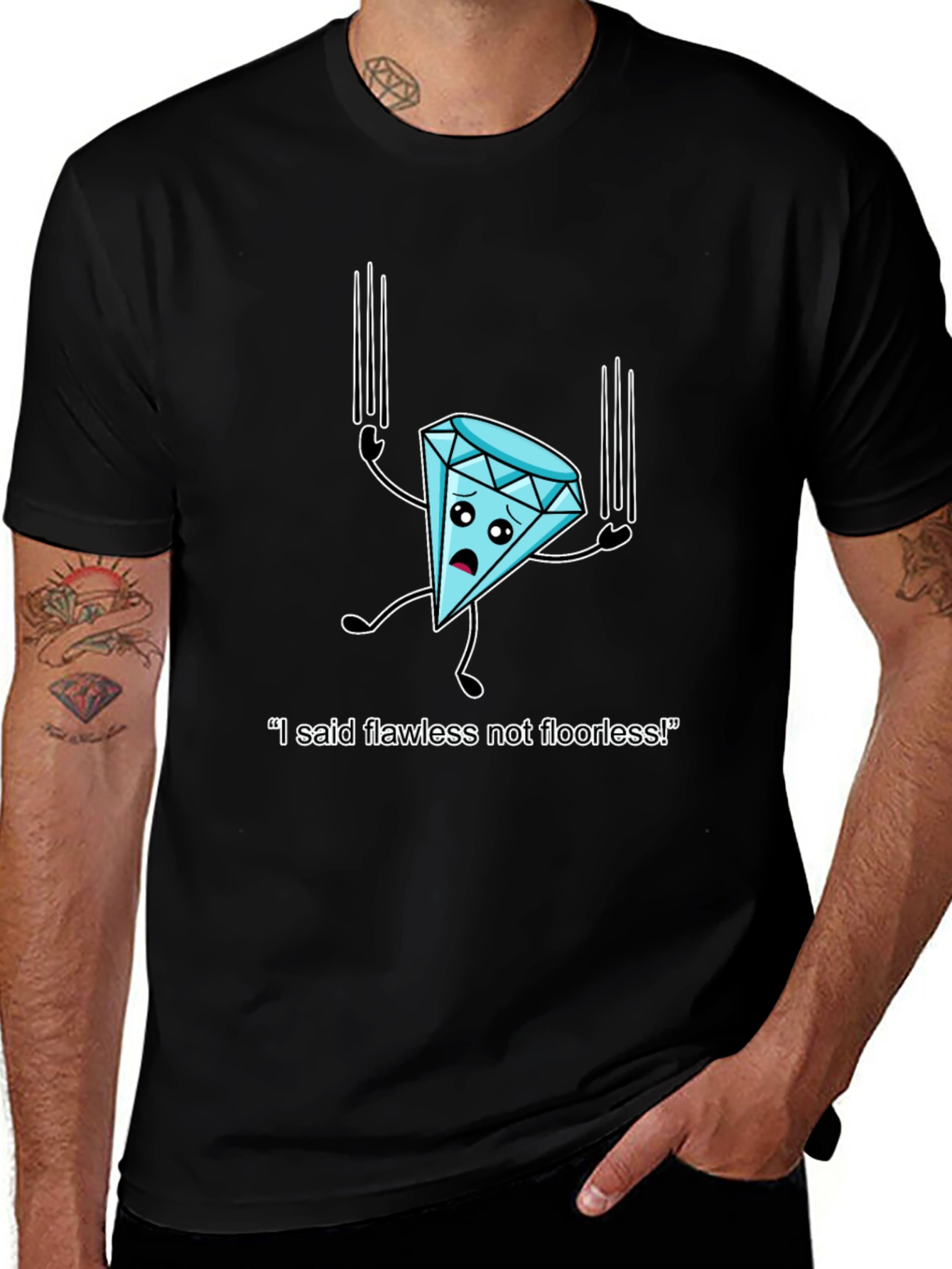 Variant 10 of Flawless Diamond Graphic T-Shirt - Unique Design