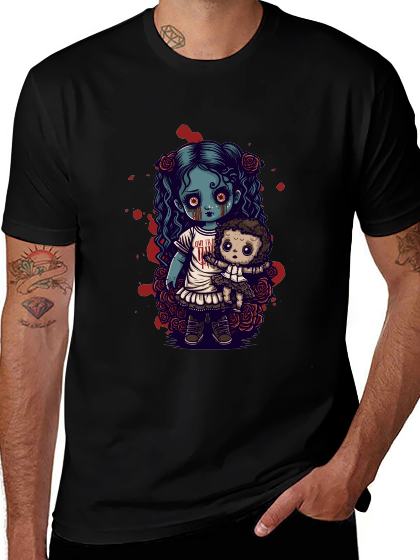 Variant 19 of Creepy Cute Zombie Doll T-Shirt