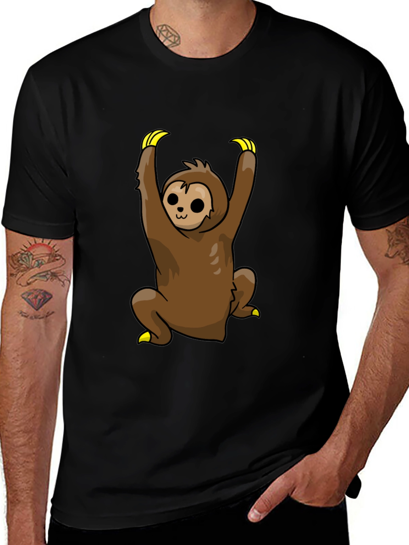 Variant 5 of Sloth Cartoon Graphic T-Shirt