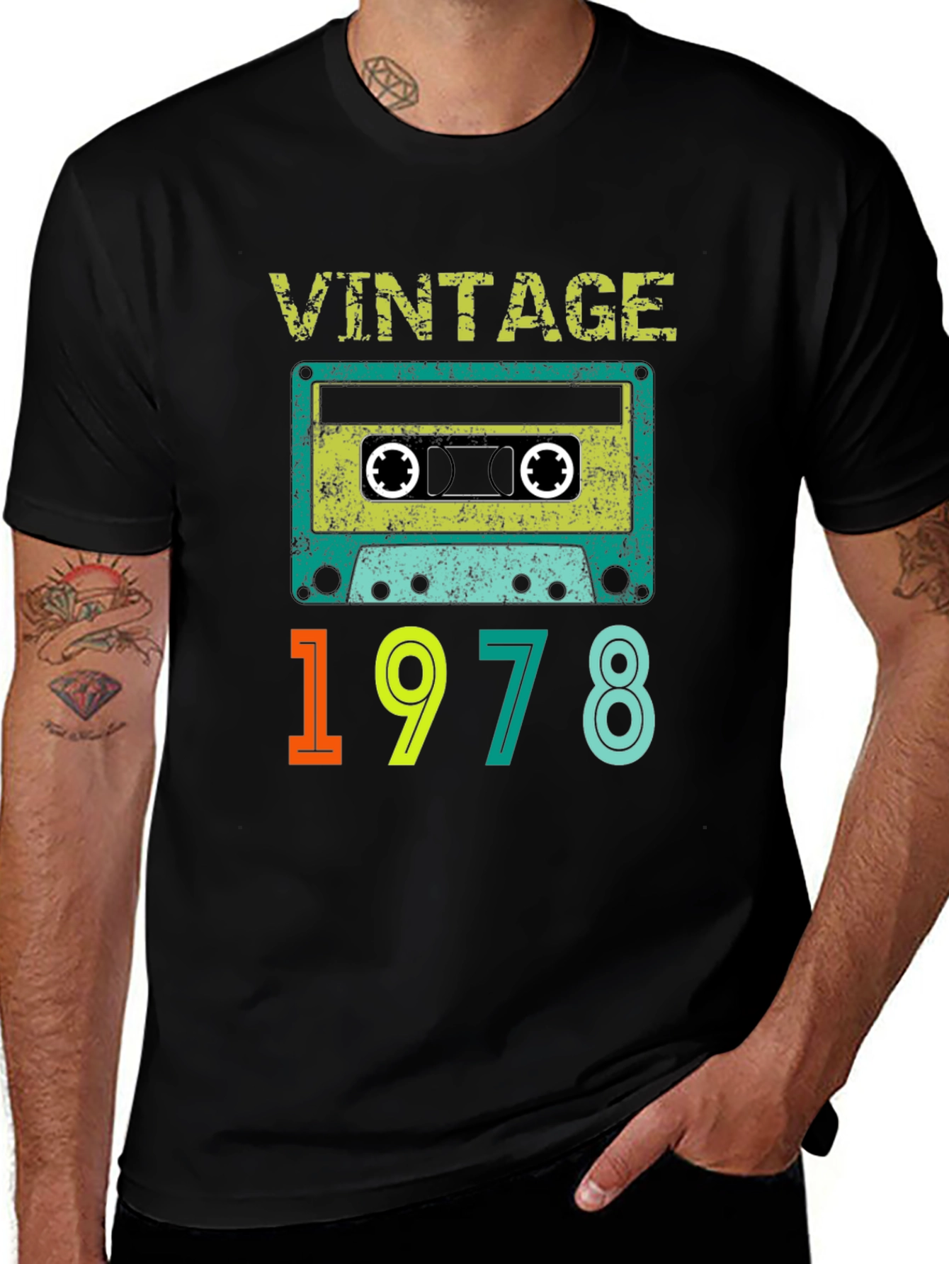 Variant 12 of Vintage 1978 Cassette Tape T-Shirt - Retro Style