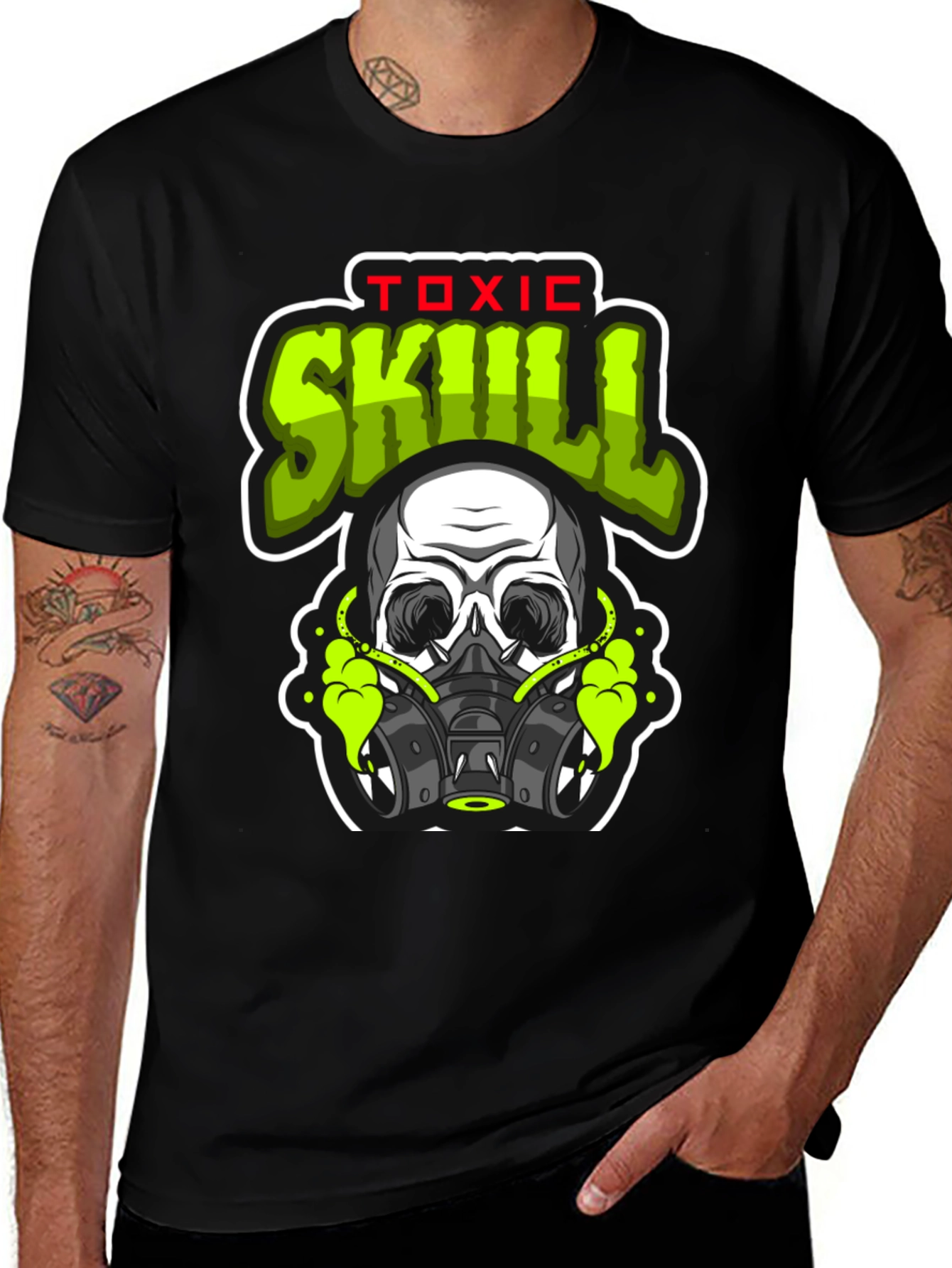 Variant 14 of Toxic Skull Graphic T-Shirt