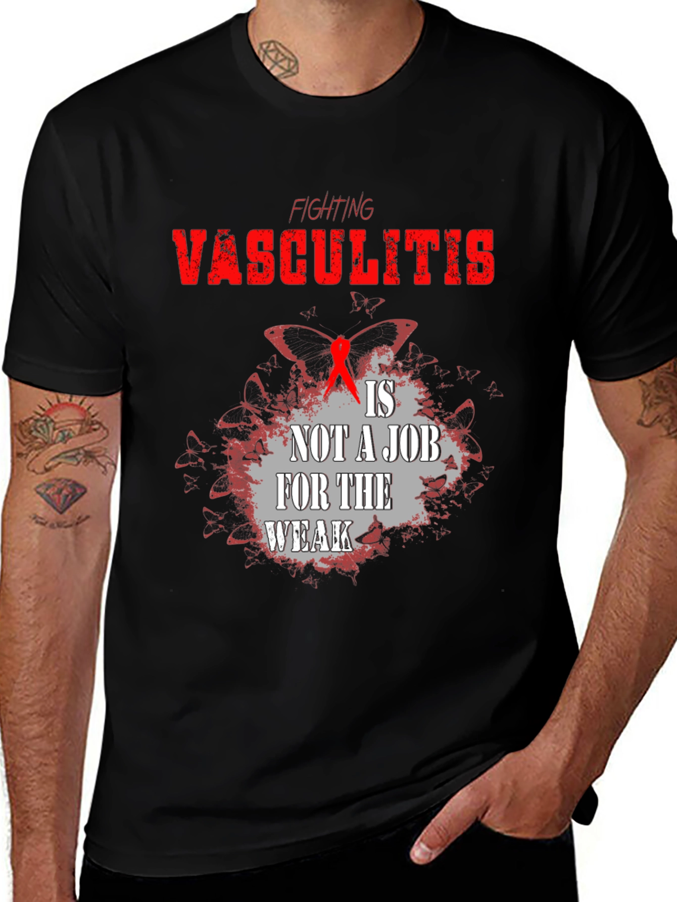 Variant 7 of Vasculitis Awareness T-Shirt - Not A Job For The Weak