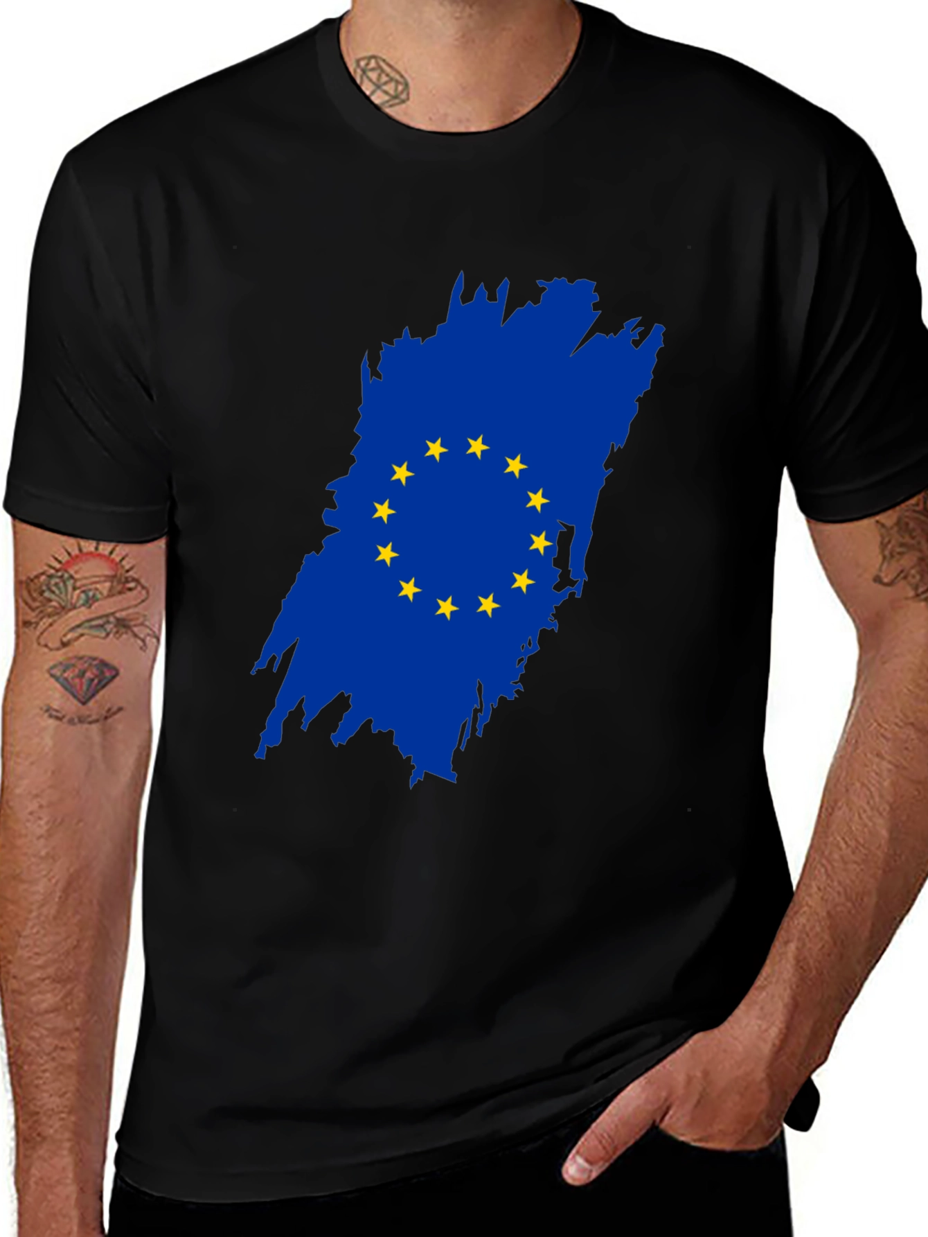 EU Flag Brushstroke T-Shirt