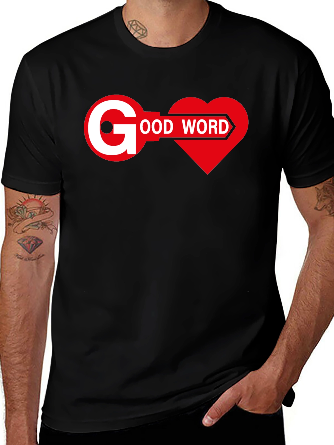 Variant 7 of Good Word Heart Graphic T-Shirt