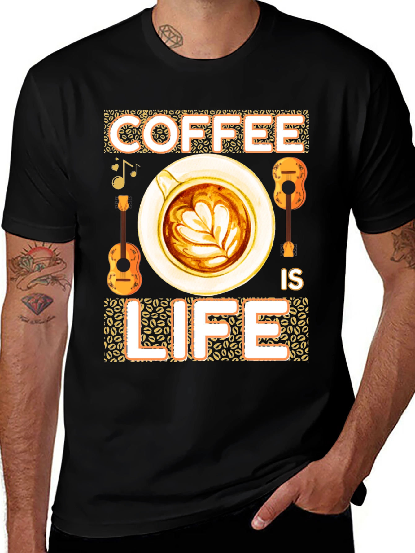 Variant 2 of Coffee is Life Graphic Tee