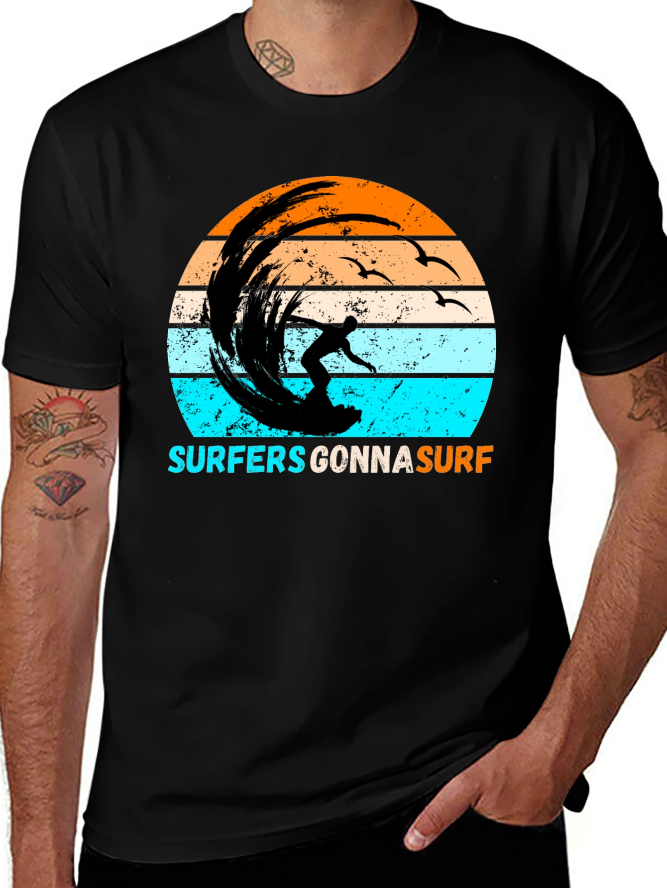 Variant 22 of Surfers Gonna Surf Graphic Tee