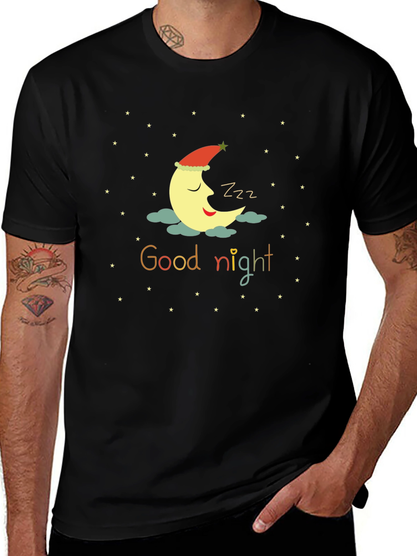 Variant 6 of Good Night Moon T-Shirt - Sleepy Crescent Tee