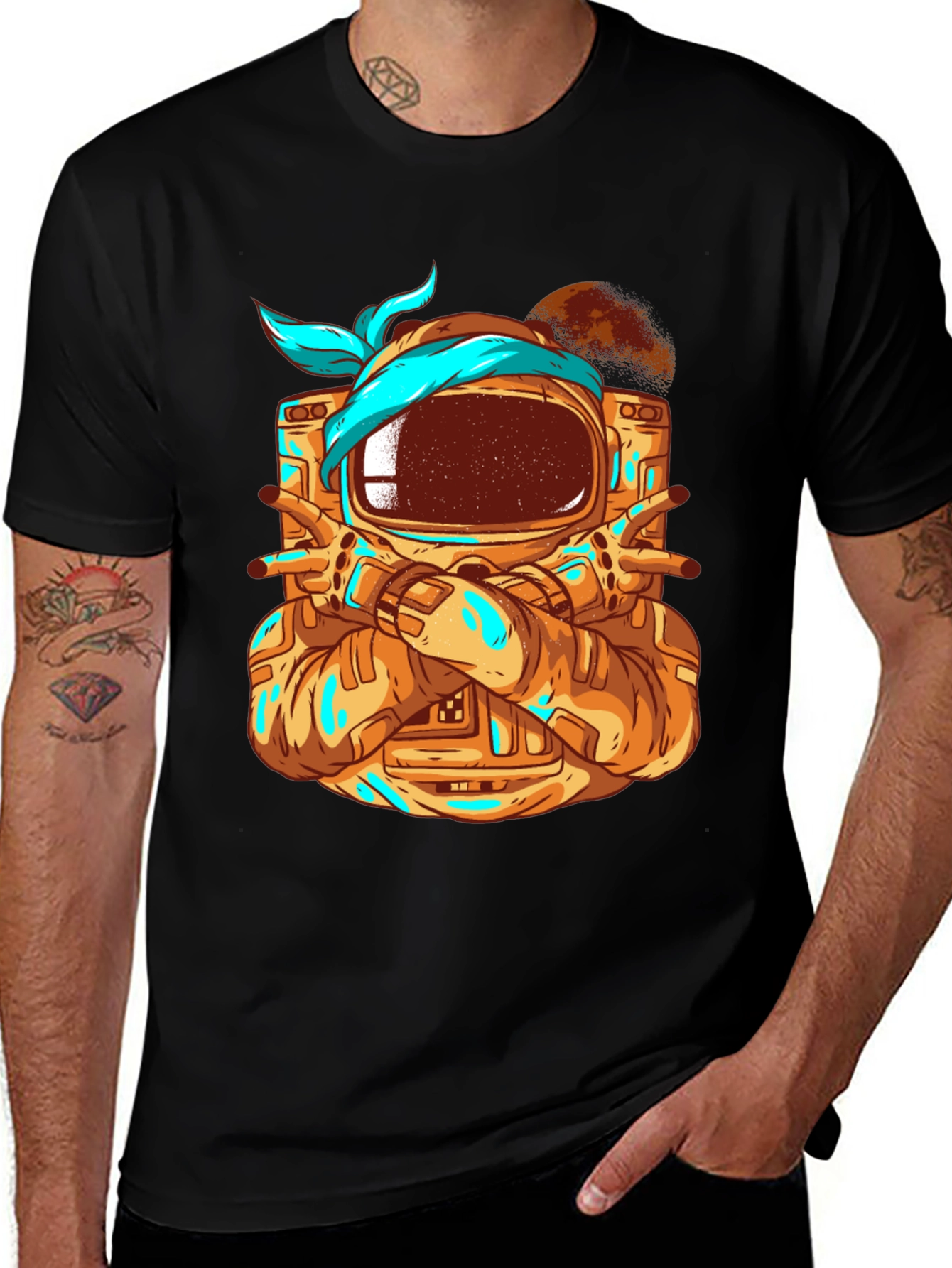 Variant 29 of Astronaut Graphic Tee - Cool Space Design